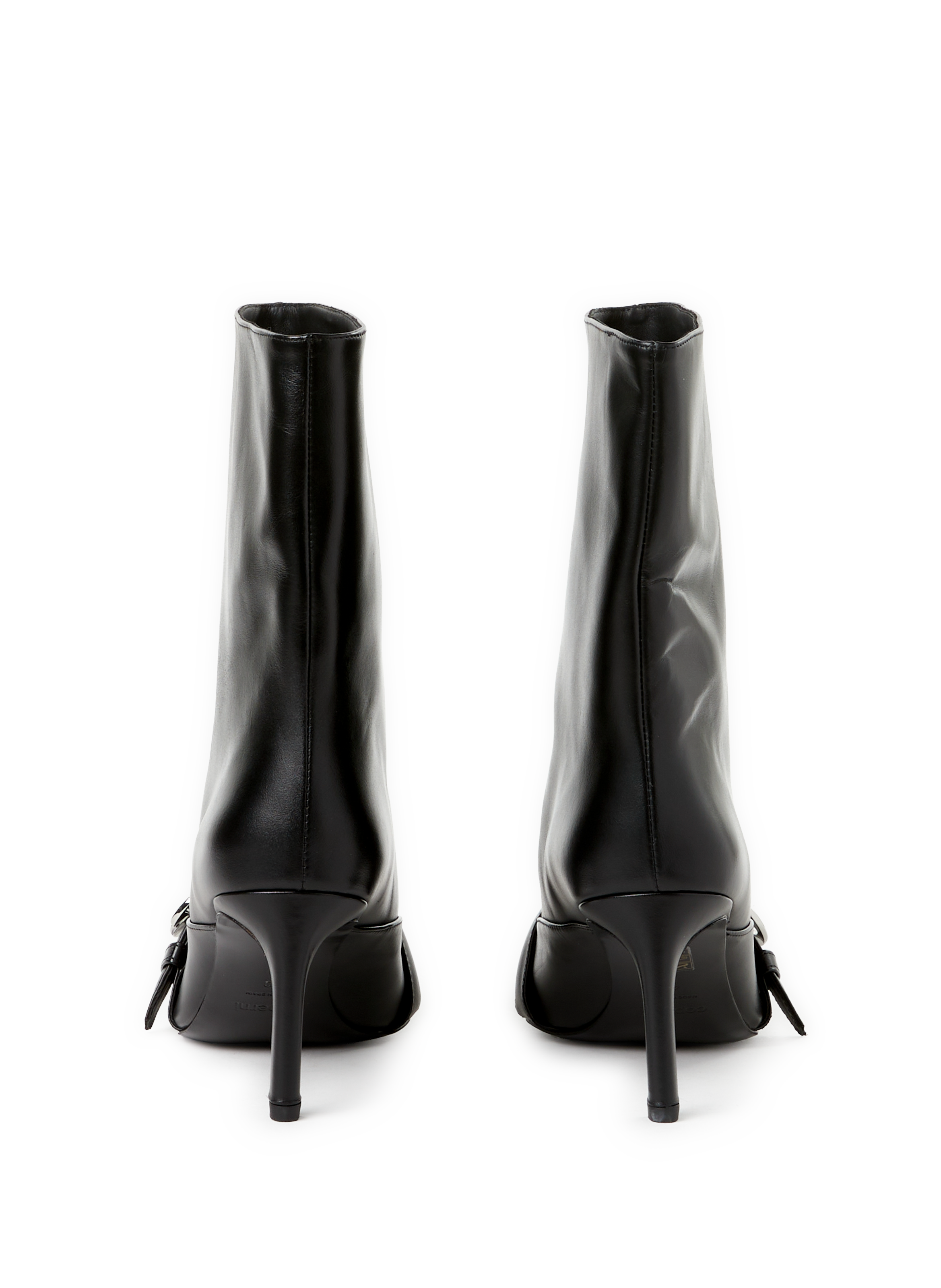 Stiletto heel leather ankle boots COPERNI Black