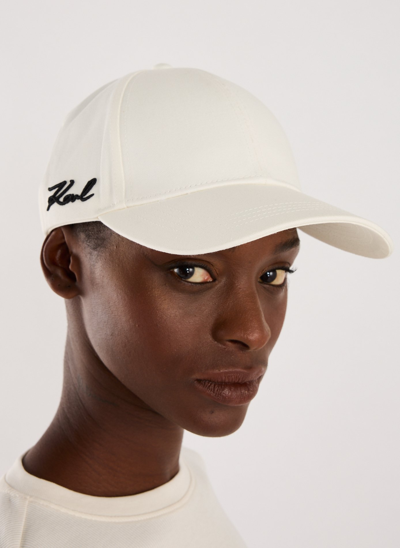 Casquette en coton KARL LAGERFELD Beige