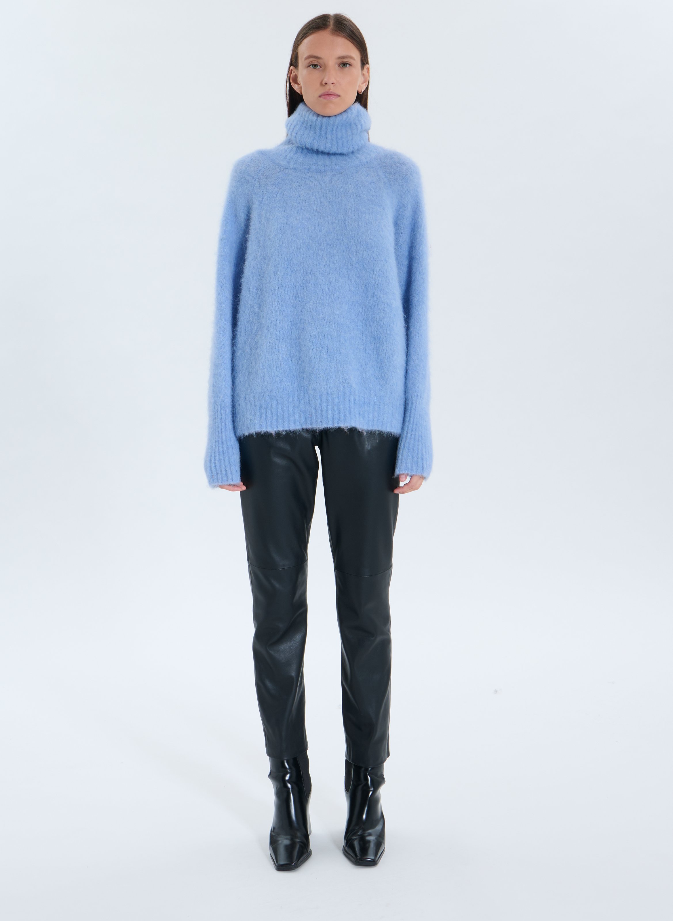 Pull nocciola  Bleu ciel