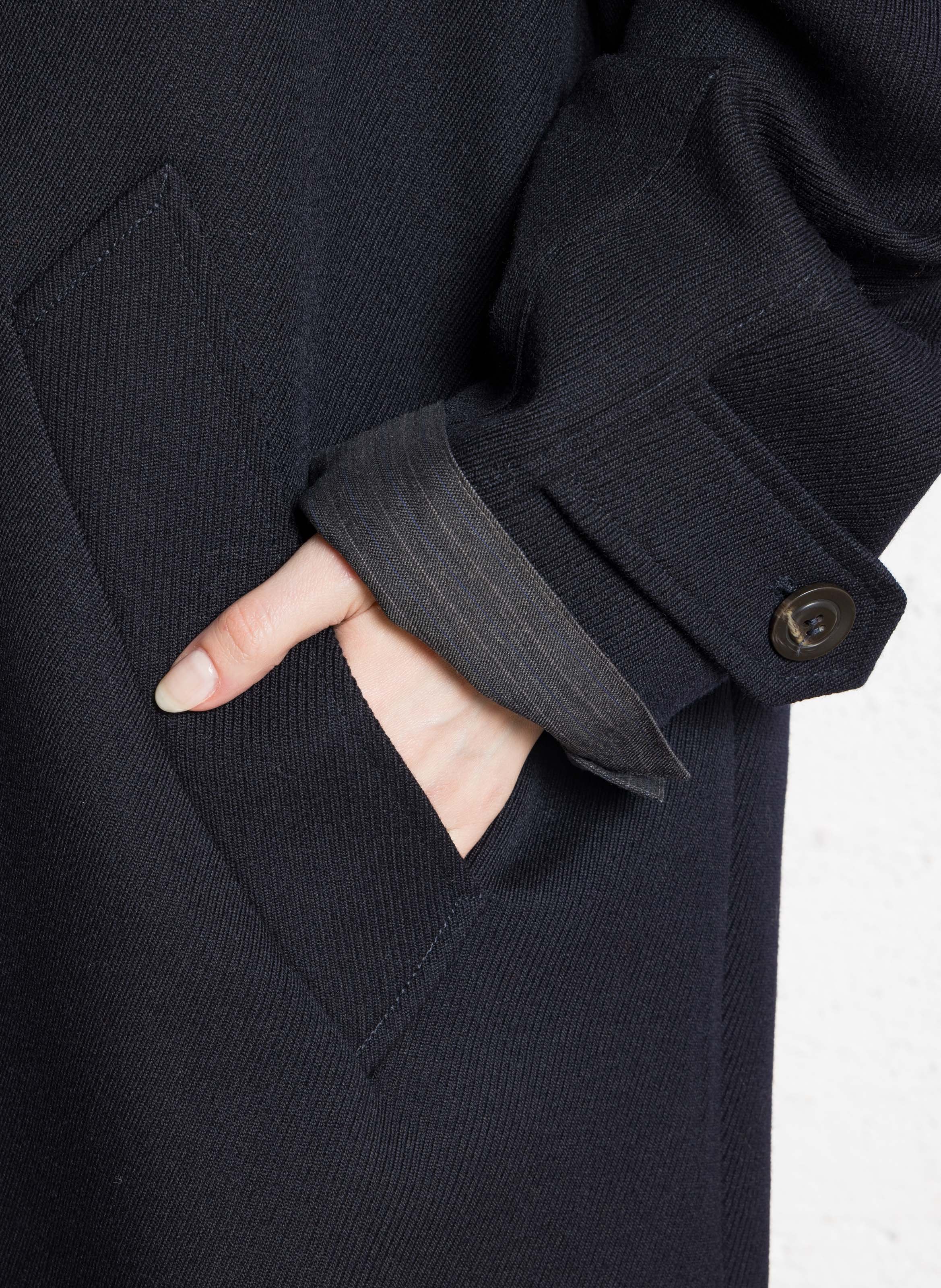 Manteau oversize col classique en laine franklin SOEUR Bleu