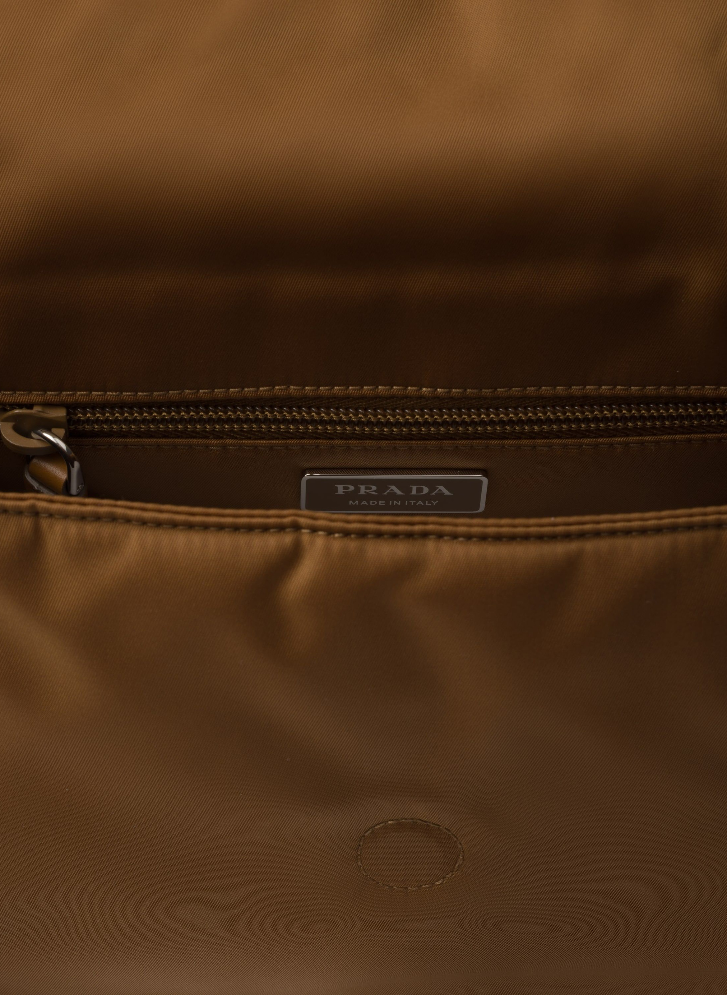 Petit sac porté épaule prada traveller en re-nylon PRADA Marron