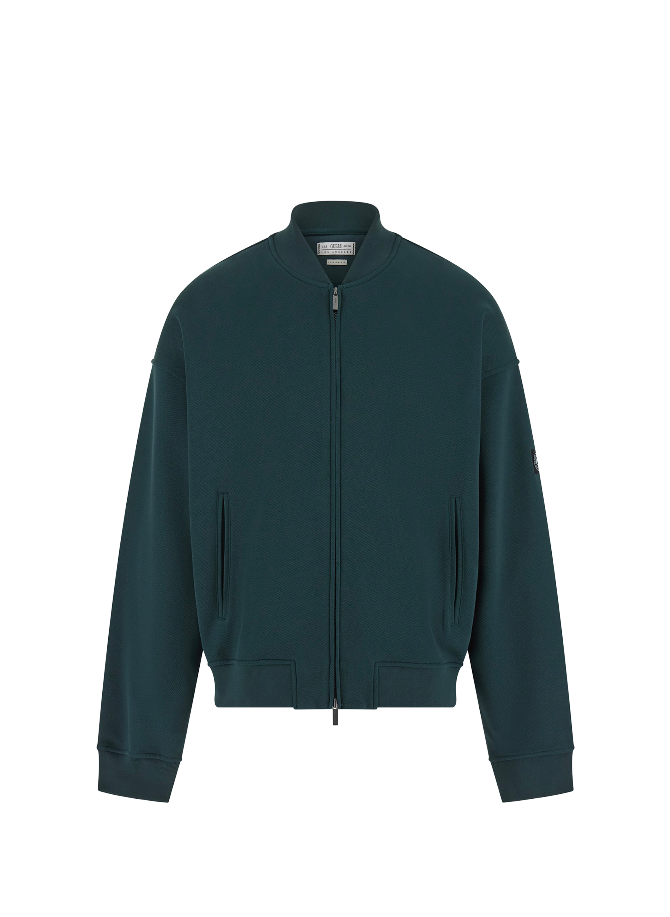 Zipped cotton jacket GUESS Green