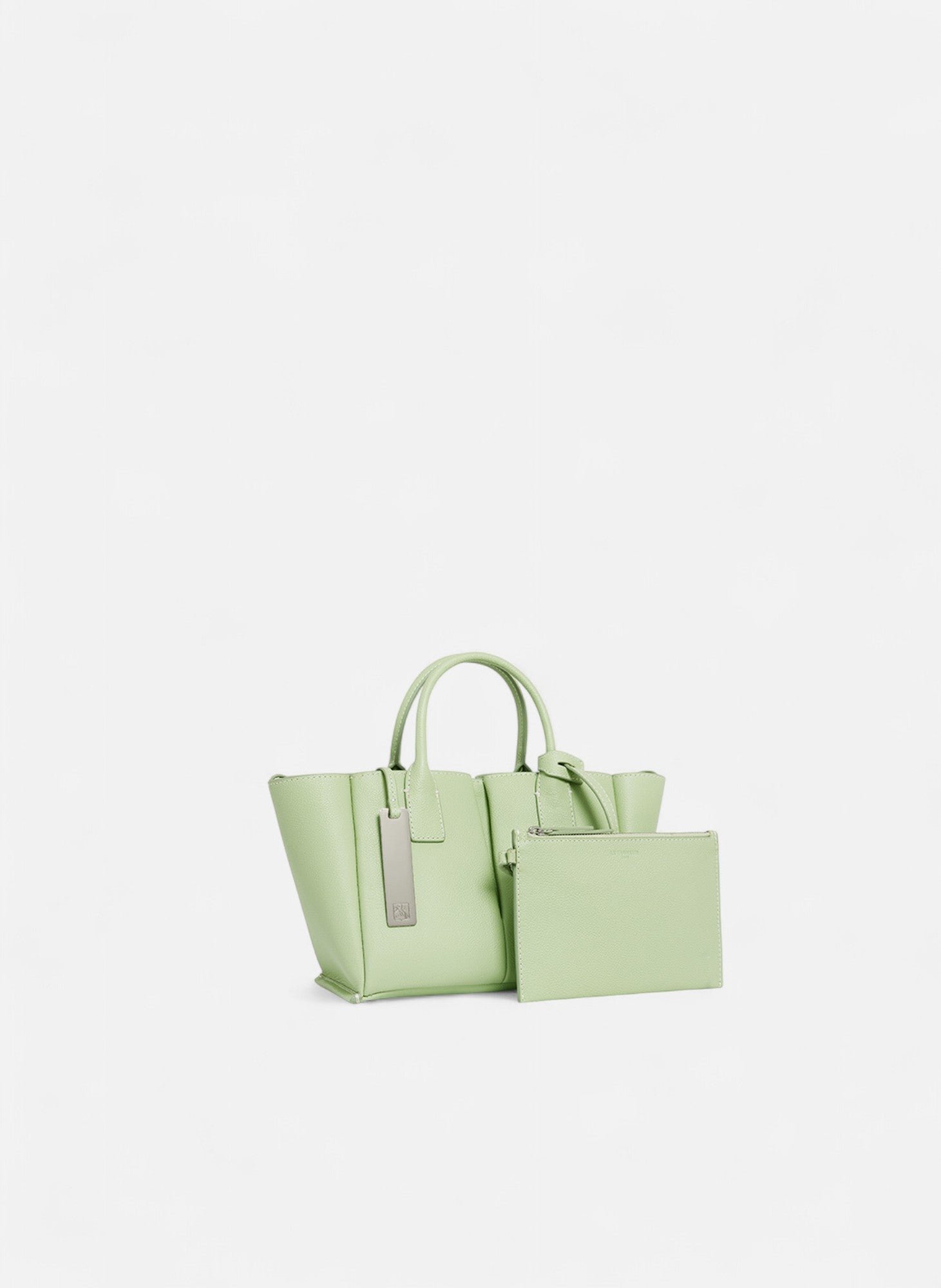 Petit sac à main Elena en cuir grainé LE TANNEUR Vert