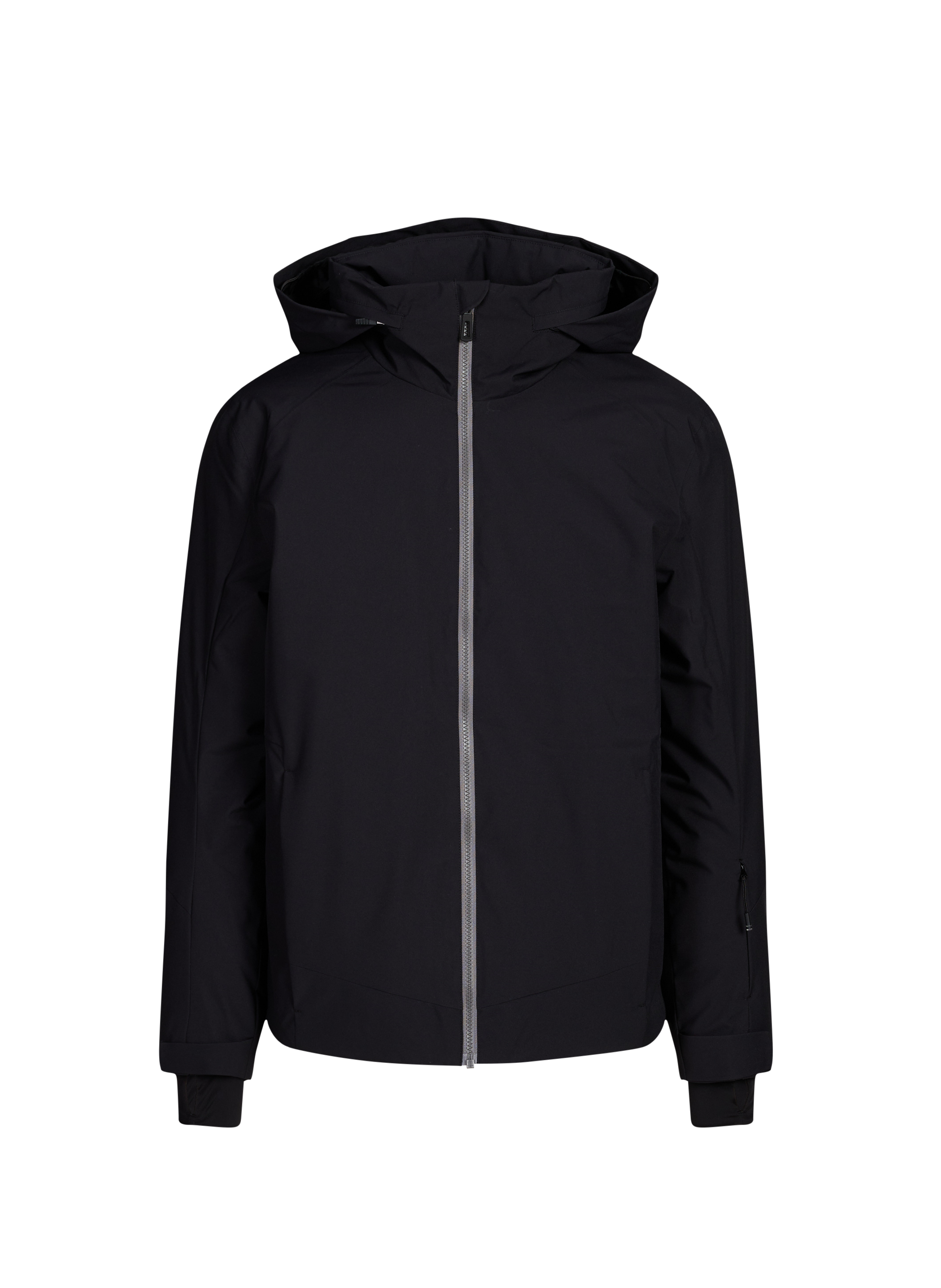 Straight parka with retractable hood ROSSIGNOL Black