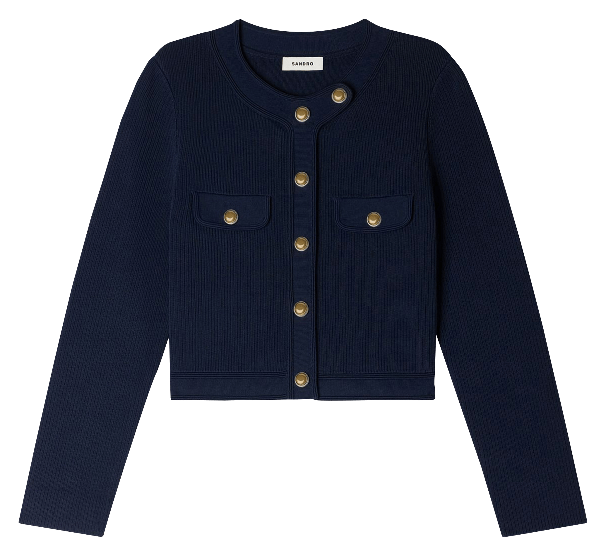 Cardigan col rond SANDRO Bleu