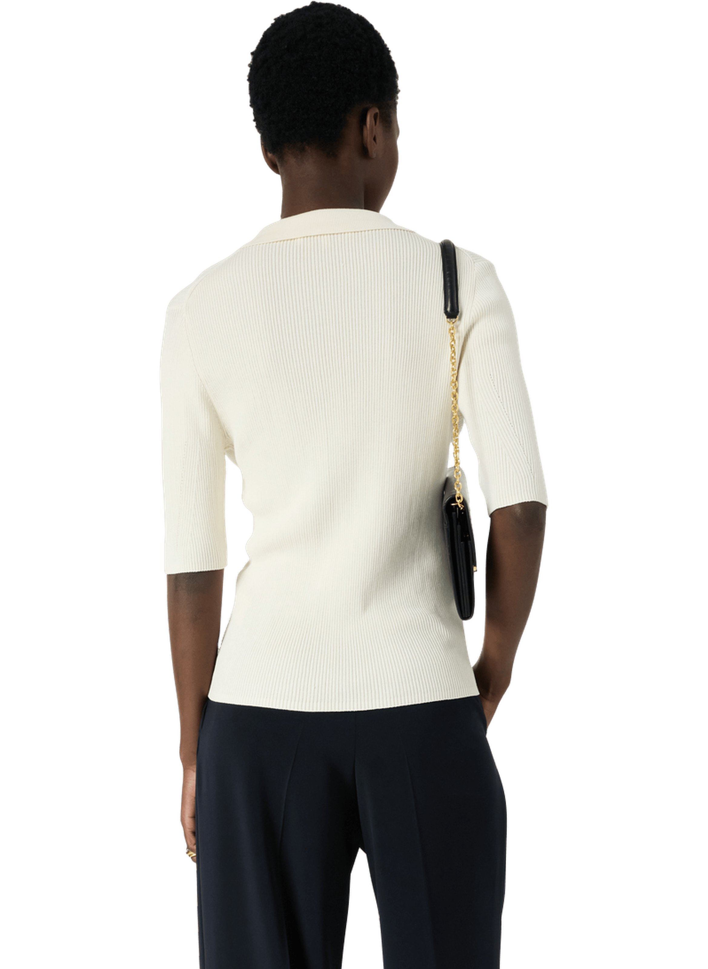 Gilet côtelé à col polo - louiza GERARD DAREL Beige