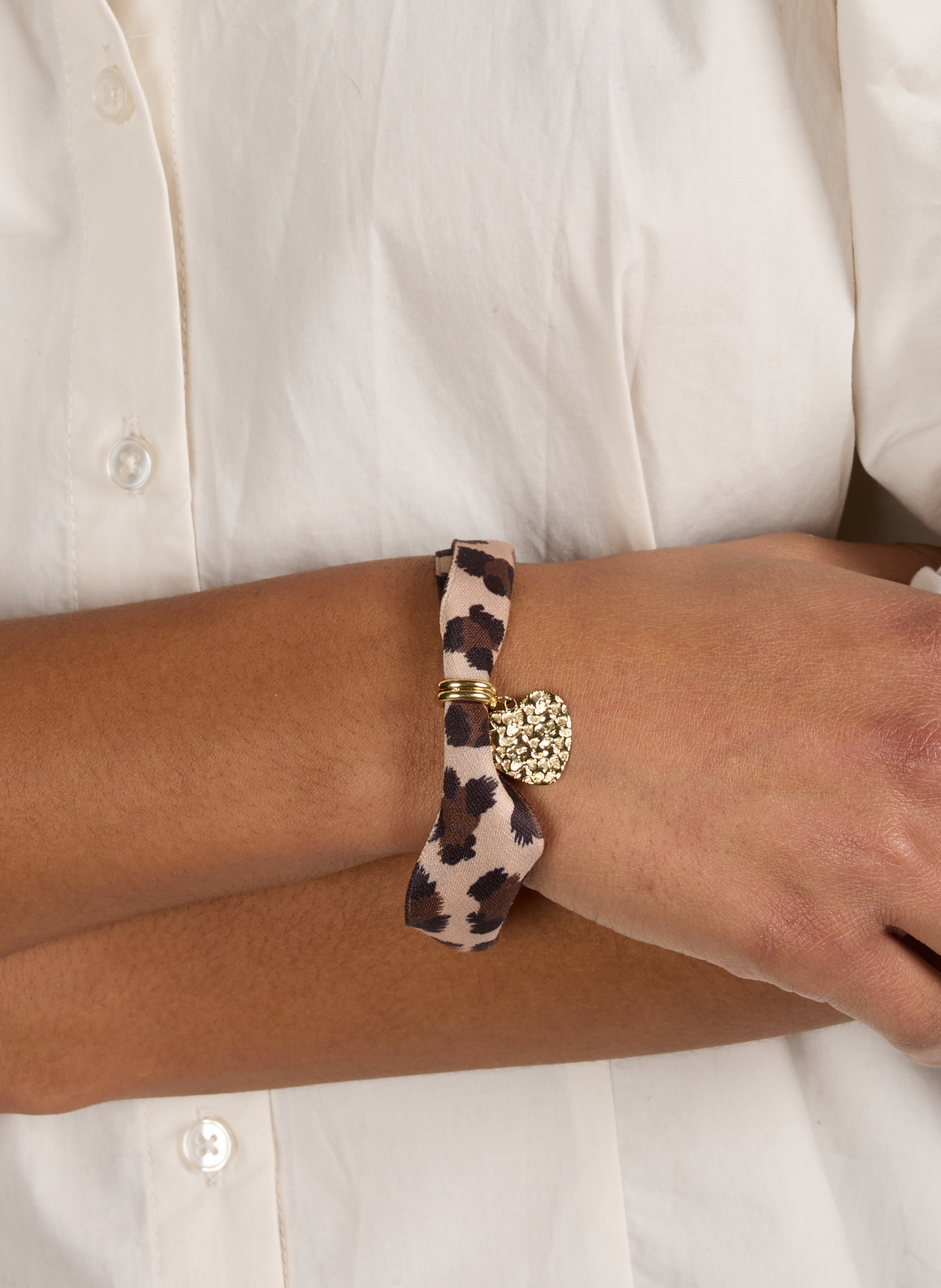 Bracelet léopard avec coeur AU PRINTEMPS PARIS Multicolore