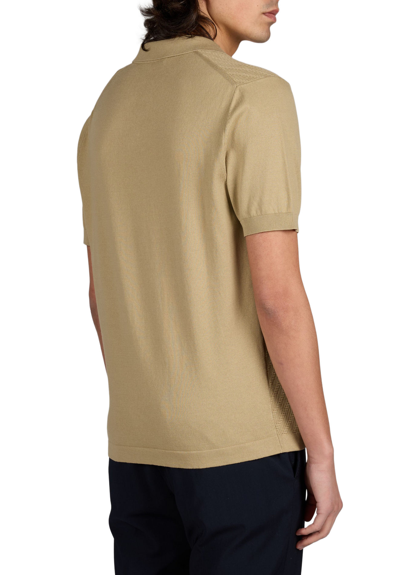 Polo à manches courtes en coton CORNELIANI Marron