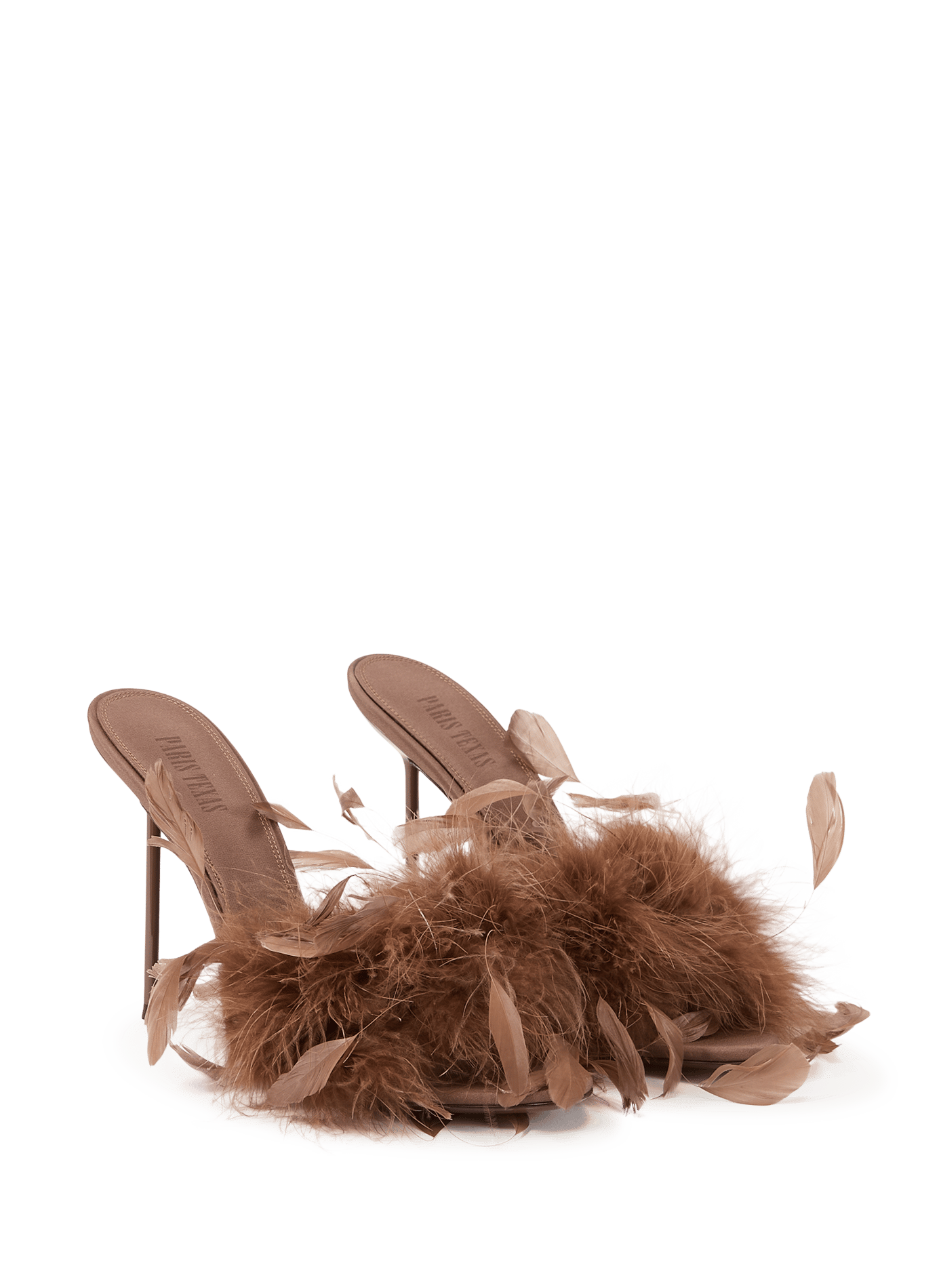 Mules Lidia à plumes PARIS TEXAS Brown
