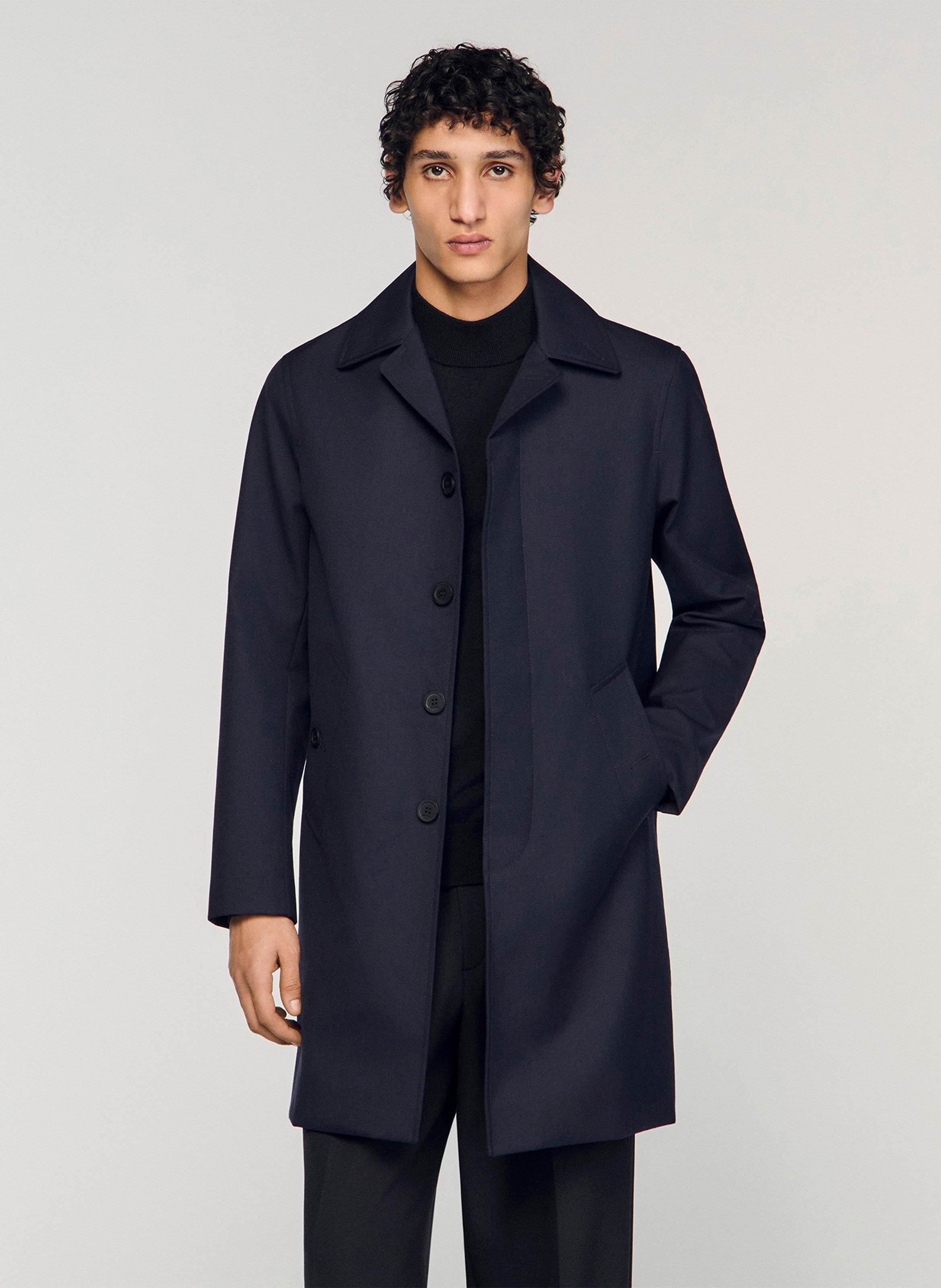 Veste droite col classique SANDRO Bleu