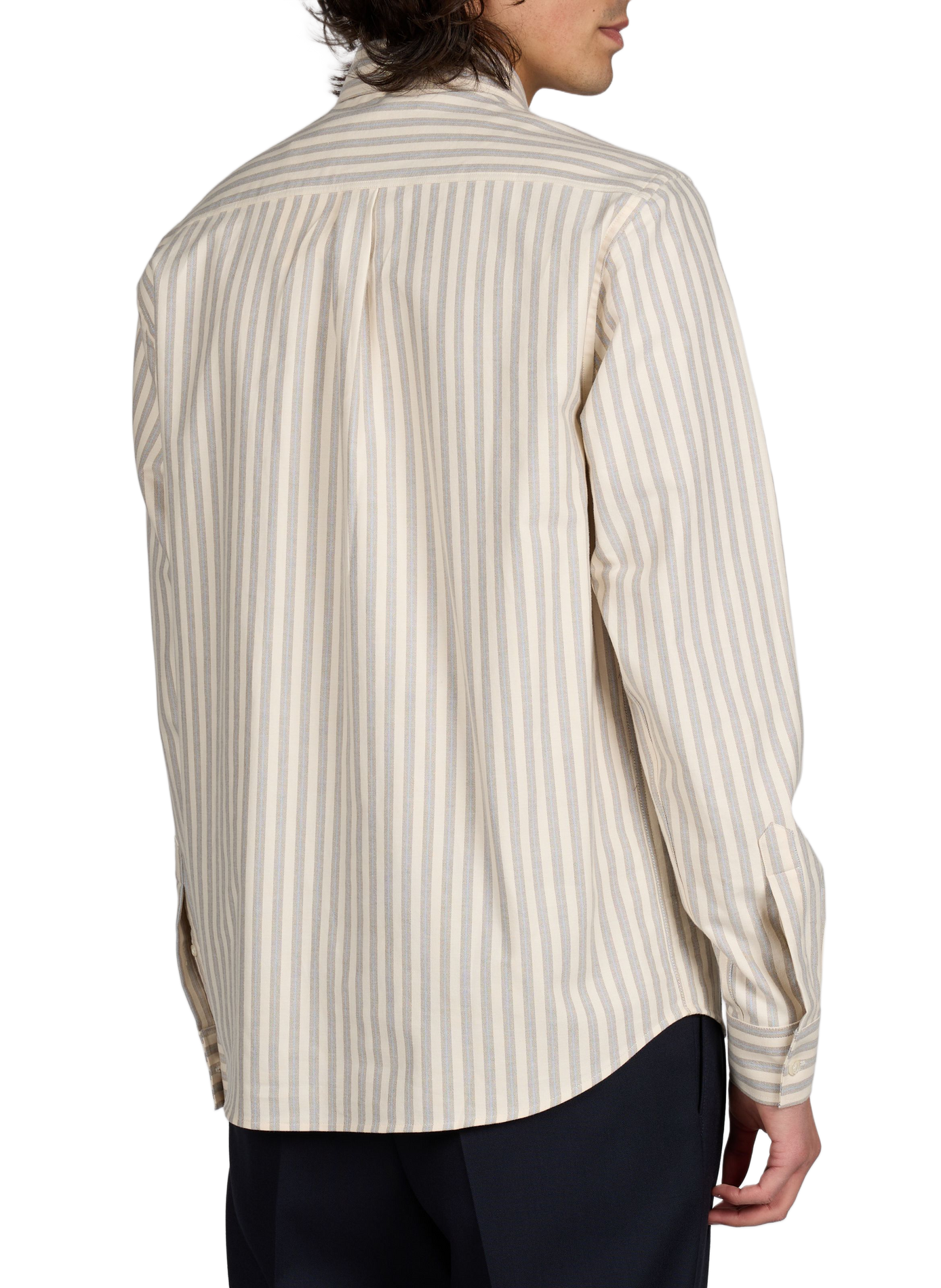 Chemise Konrad à rayures en coton mélangé LES DEUX Beige