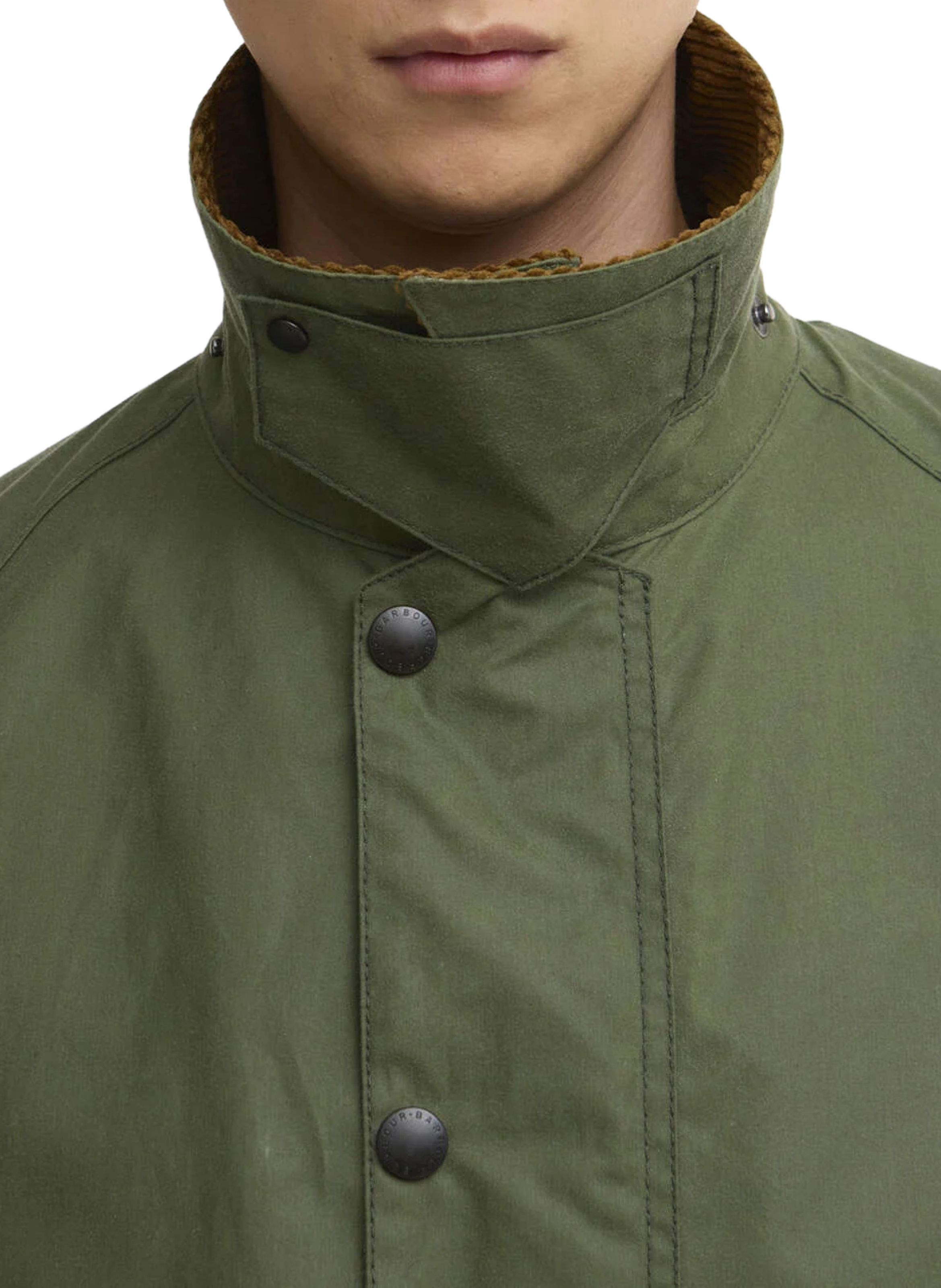 Parka droite en coton BARBOUR Vert