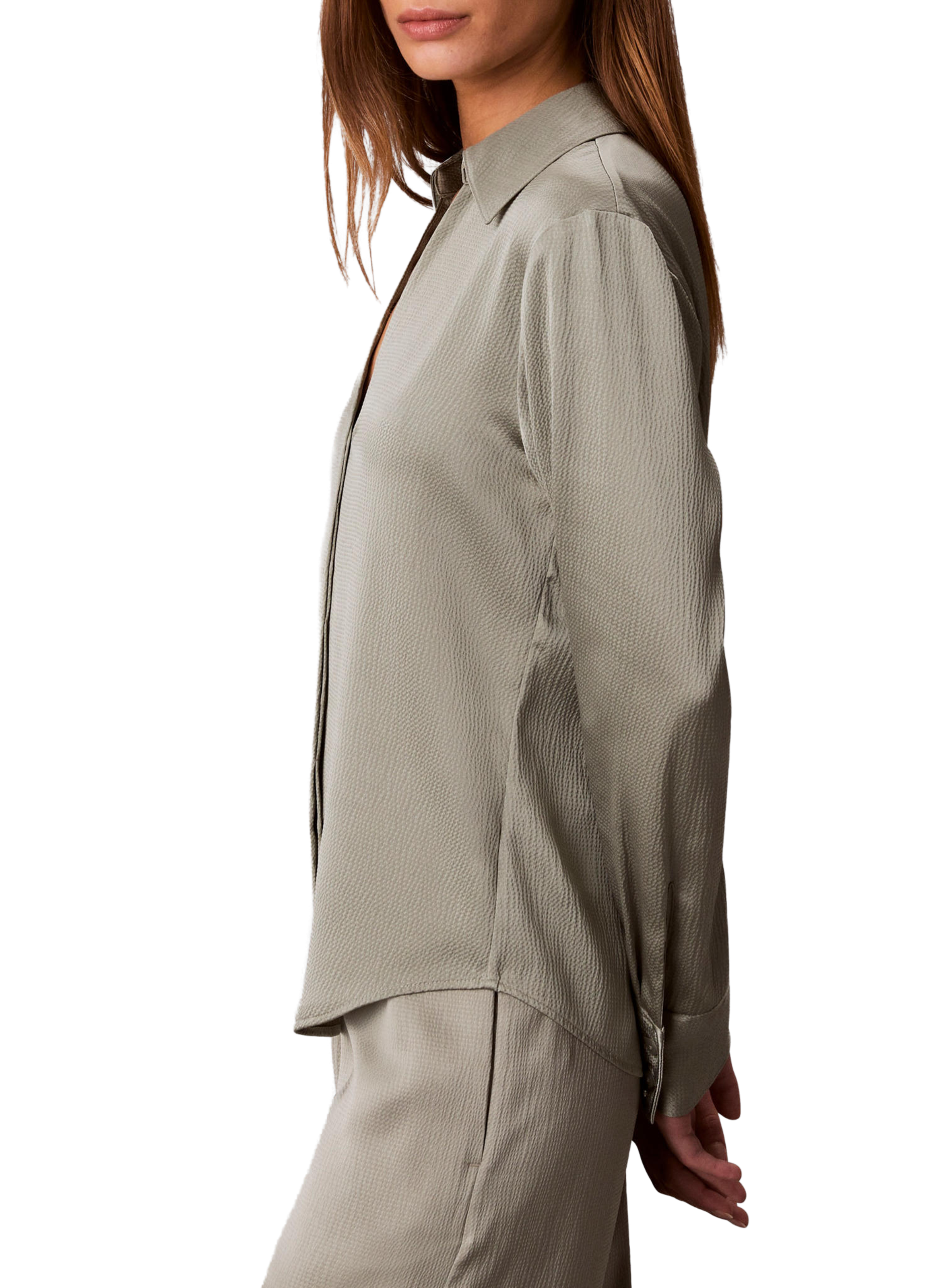 Chemise droite unie CALVIN KLEIN Gris