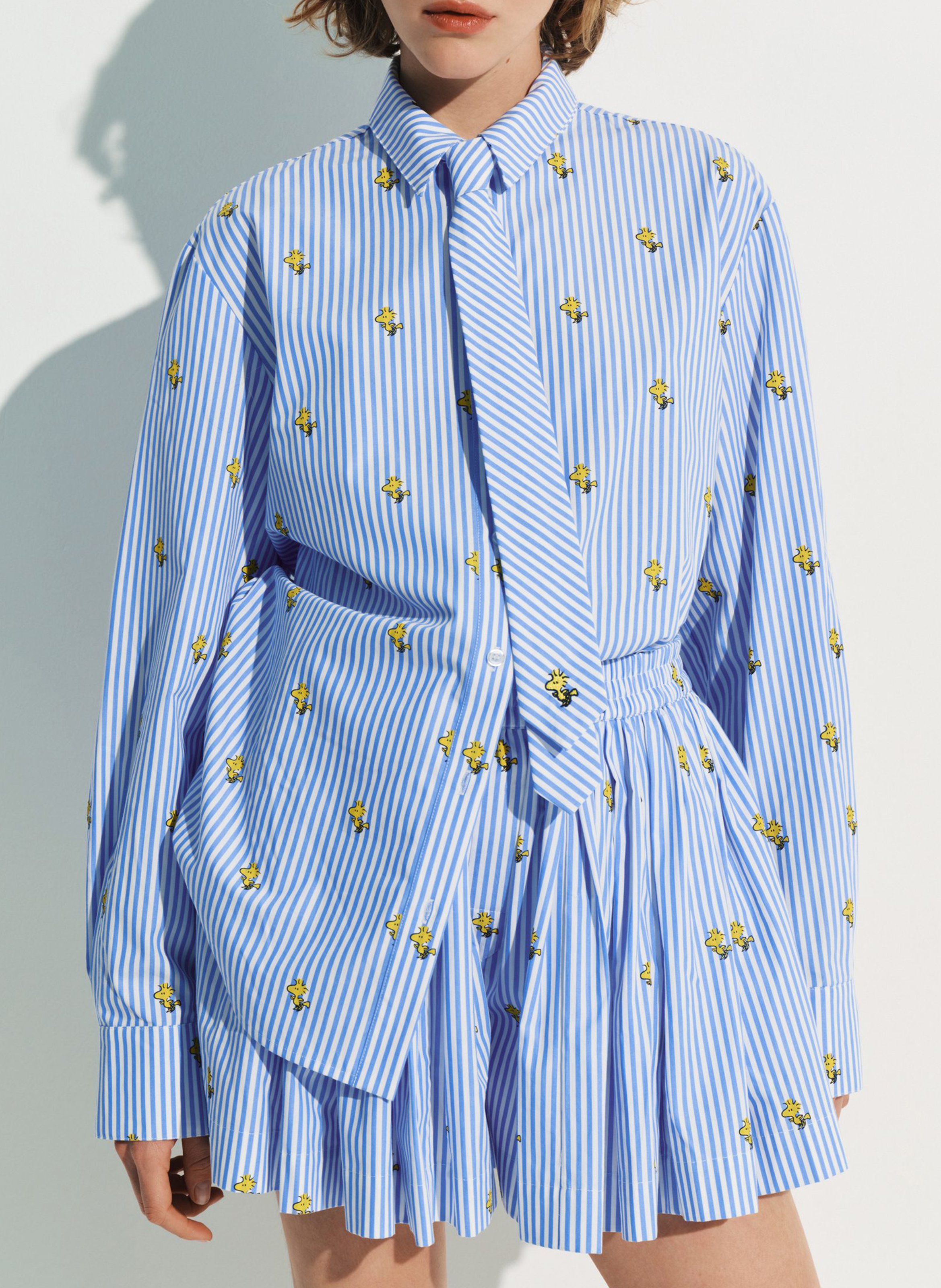 Chemise imprimée en coton jeppermint ESSENTIEL ANTWERP Bleu