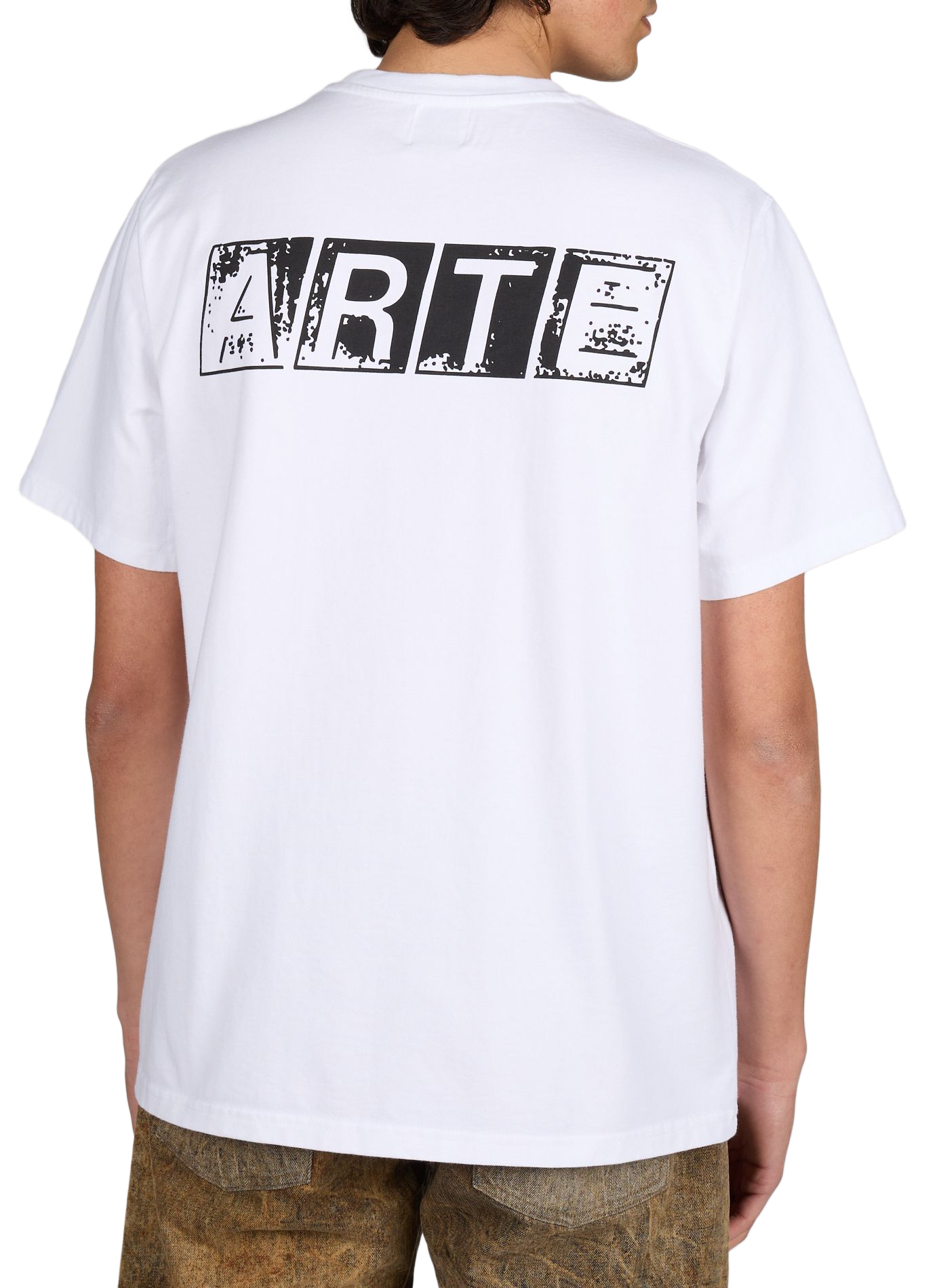Round neck printed T-shirt ARTE ANTWERP White