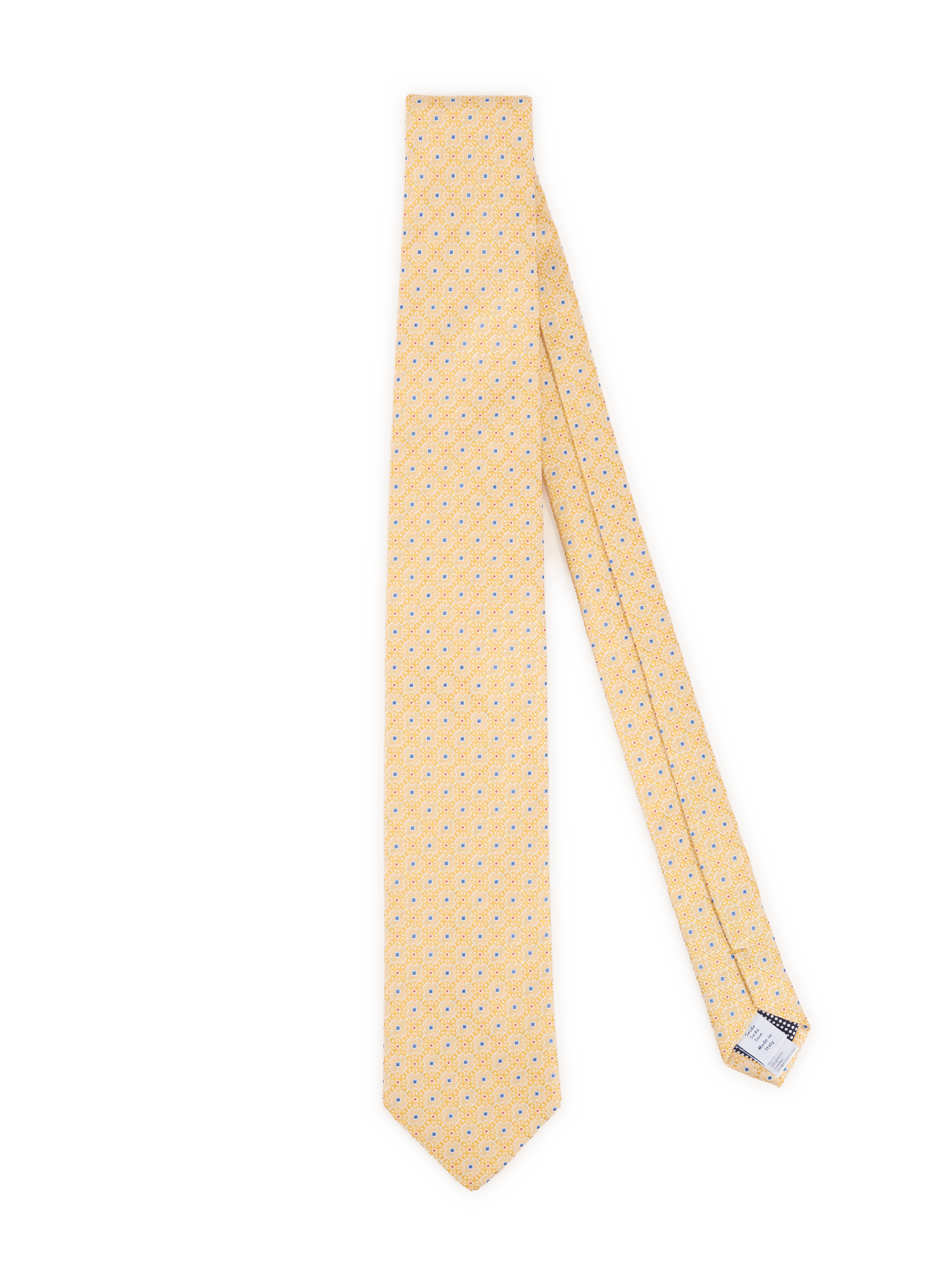 Cravate à motifs en soie ETON Jaune