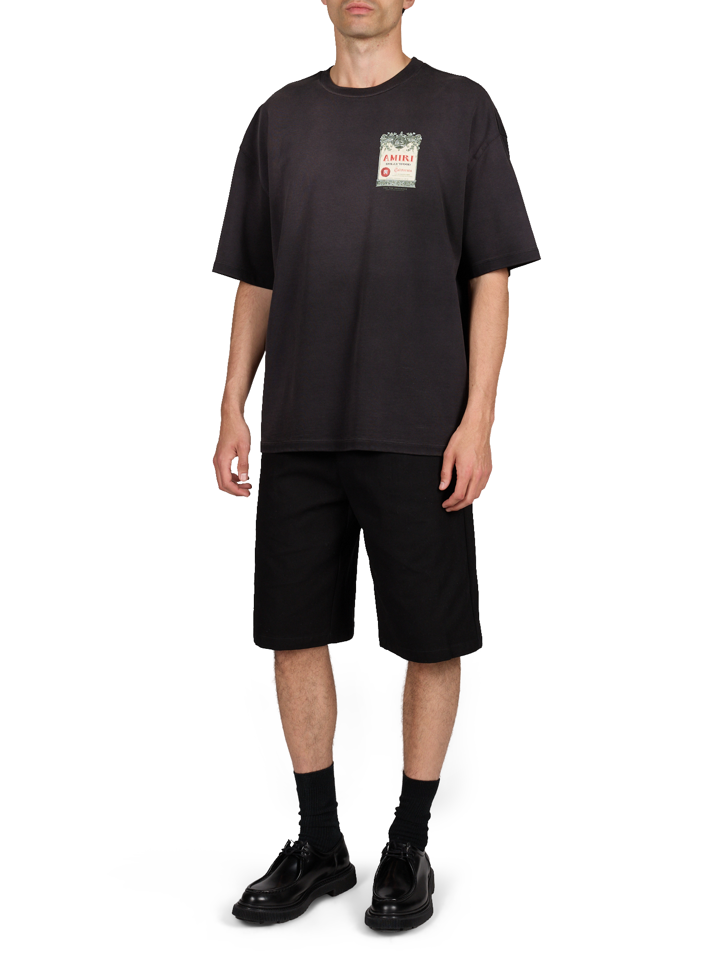 T-shirt imprimé en coton AMIRI Noir