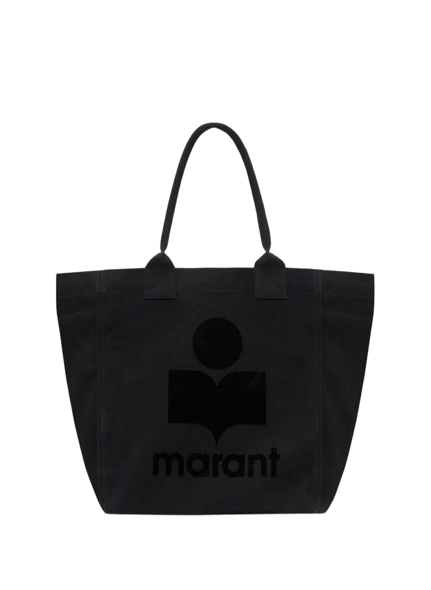 Small Yenky tote bag with embroidered logo in cotton ISABEL MARANT Black