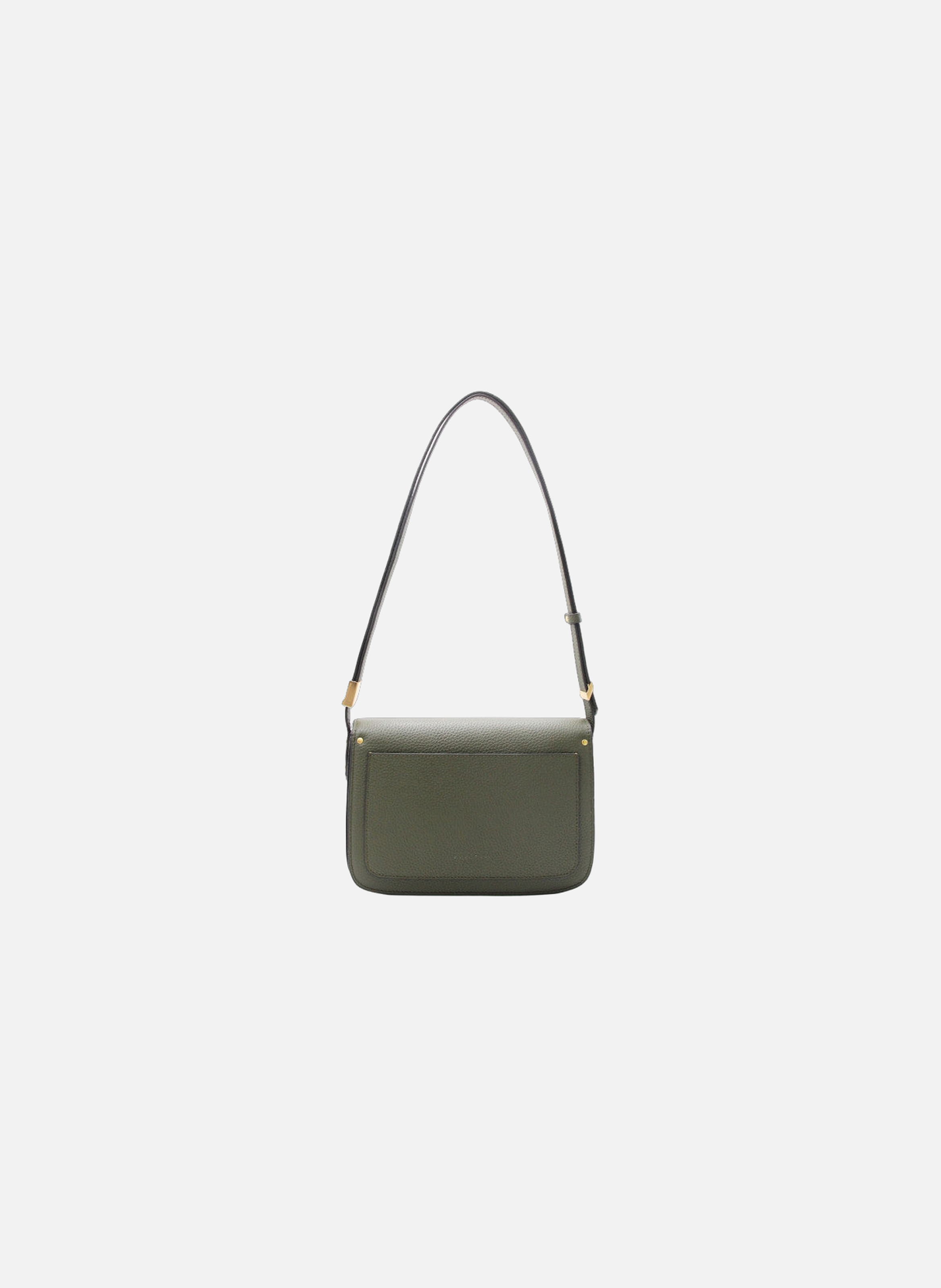 Auteuil | sac porté travers gm en cuir de vachette | Kaki POURCHET Femme