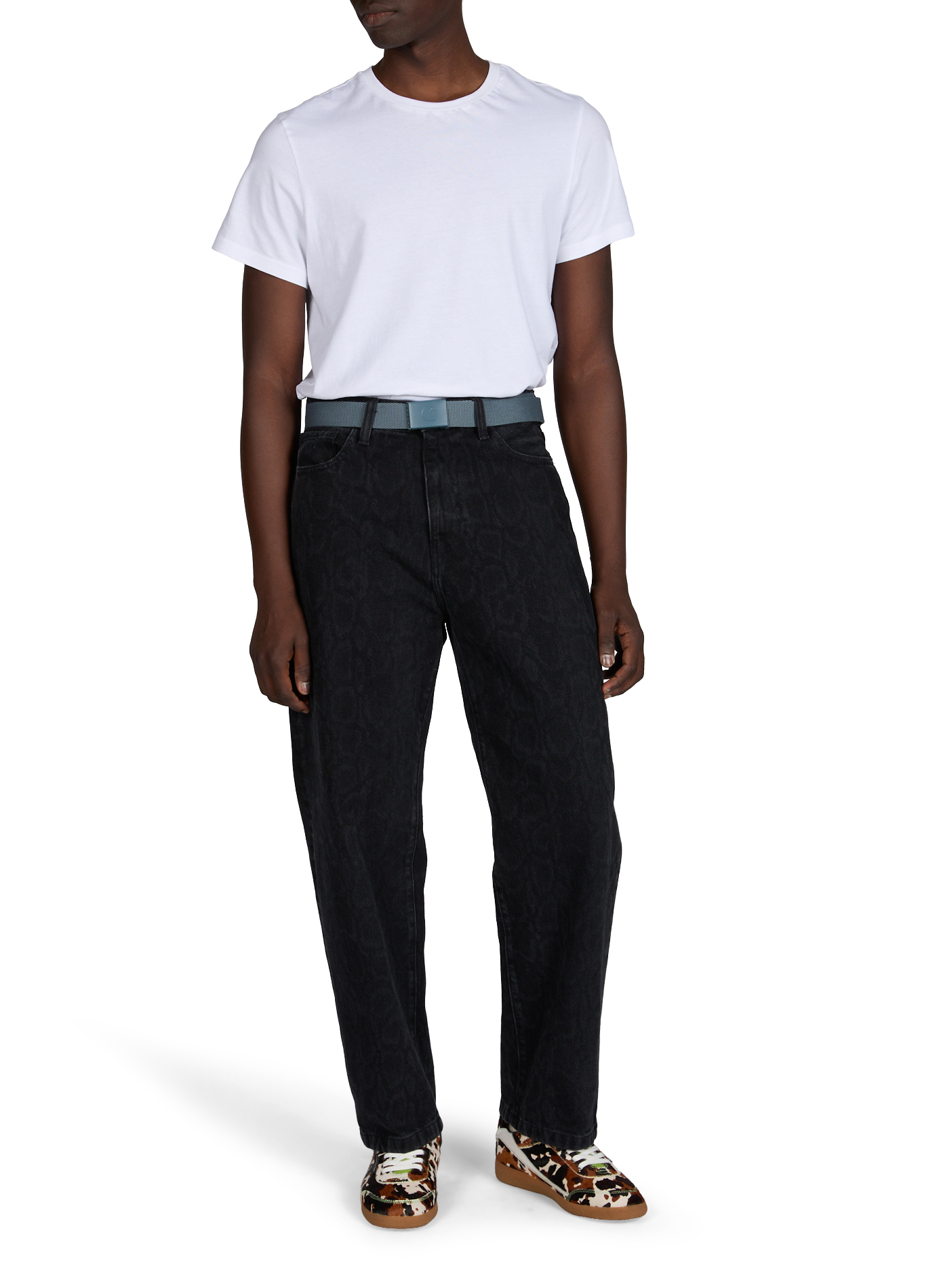 Pantalon Snake Landon à motif en coton CARHARTT WIP Noir