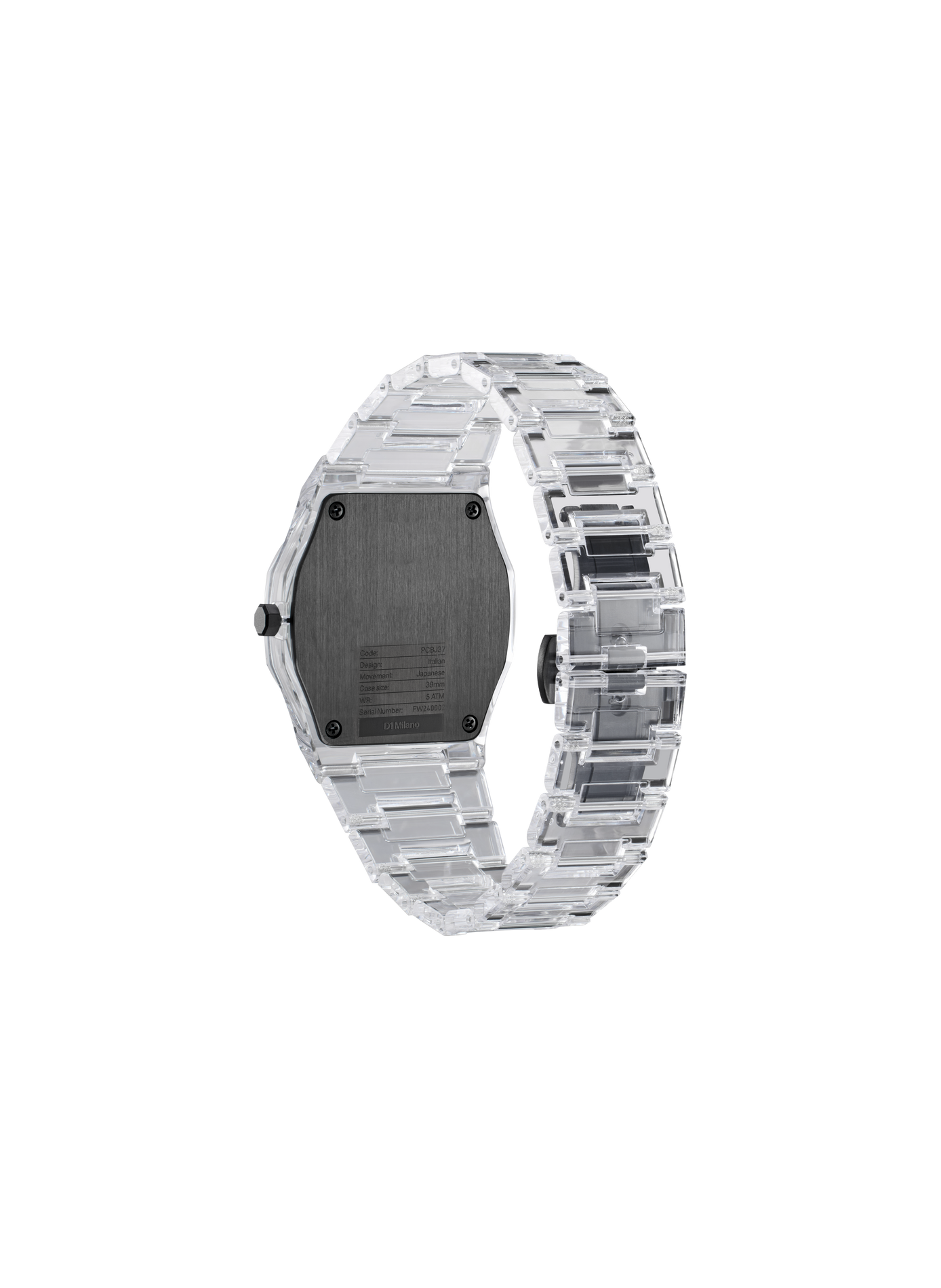 Montre quartz EXP_White en nylon | Blanc D1 MILANO Homme