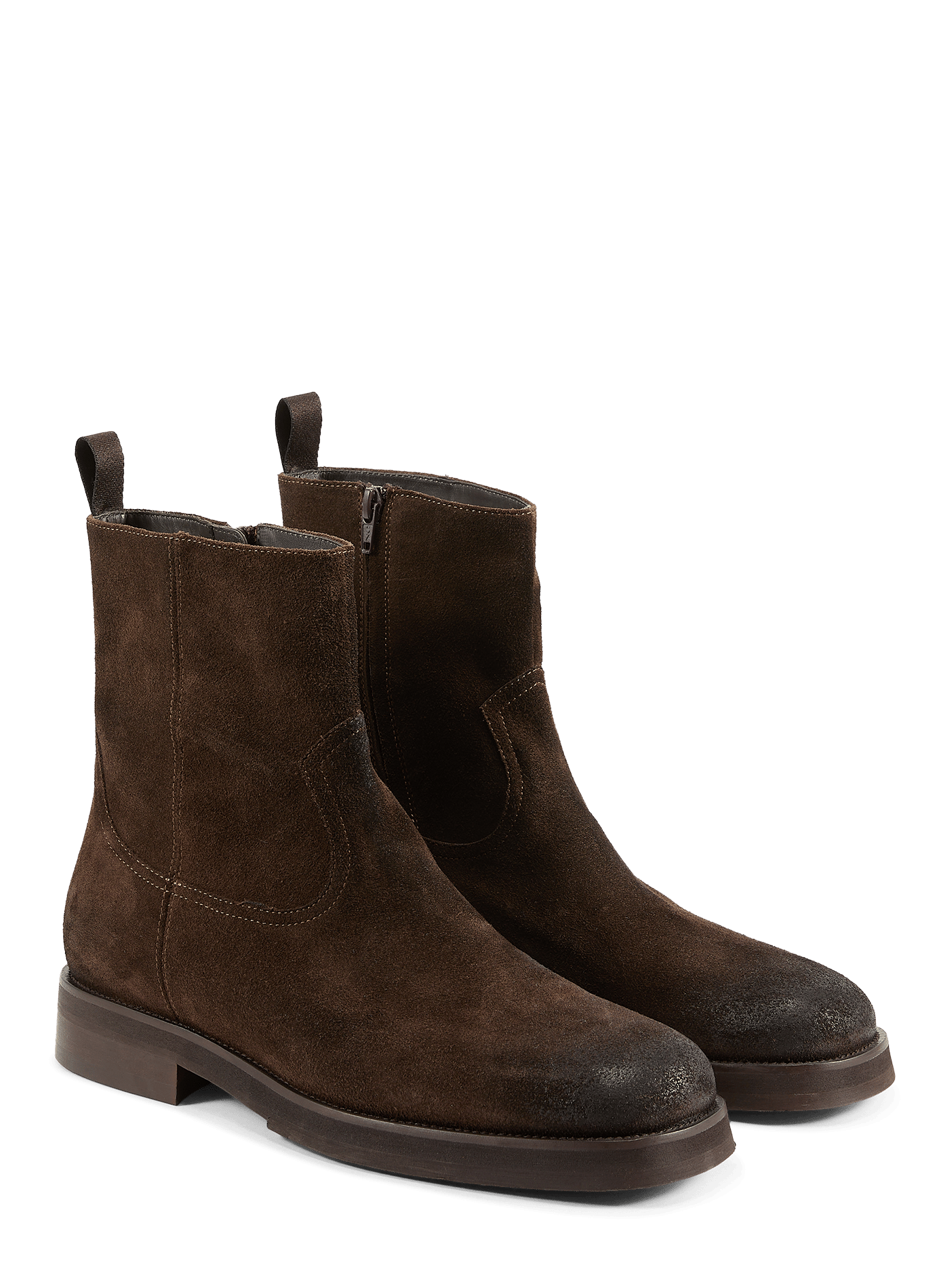 Bottines en cuir velours SAISON 1865 Marron