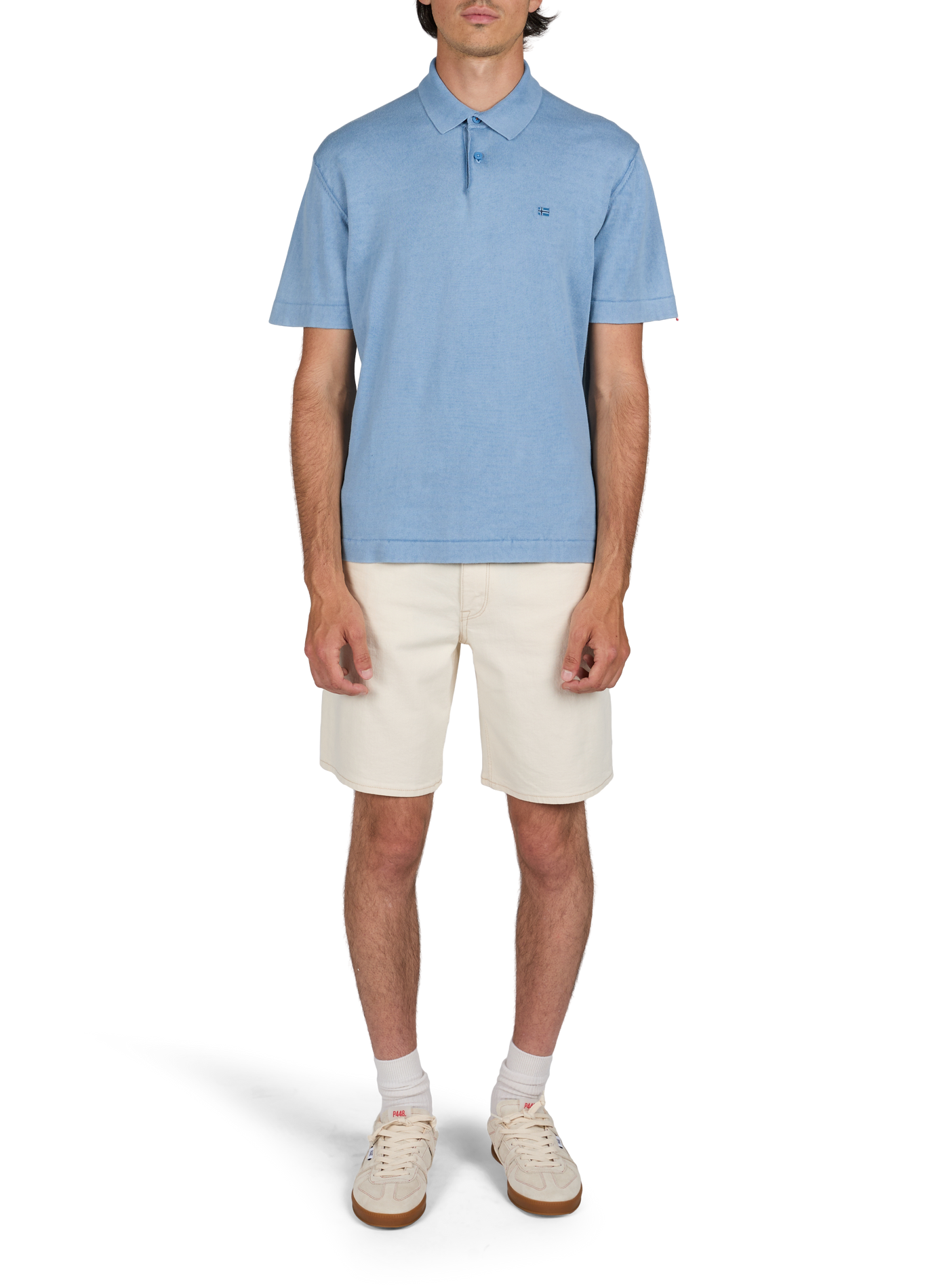 Kurzarm-Poloshirt aus Baumwolle NAPAPIJRI Blau