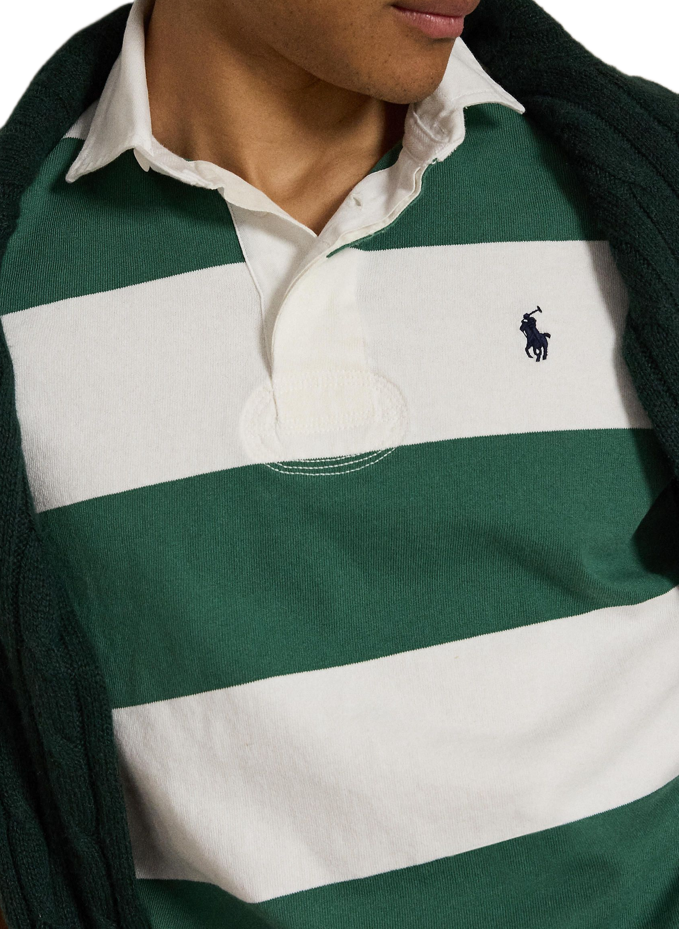 Straight striped cotton polo POLO RALPH LAUREN Green