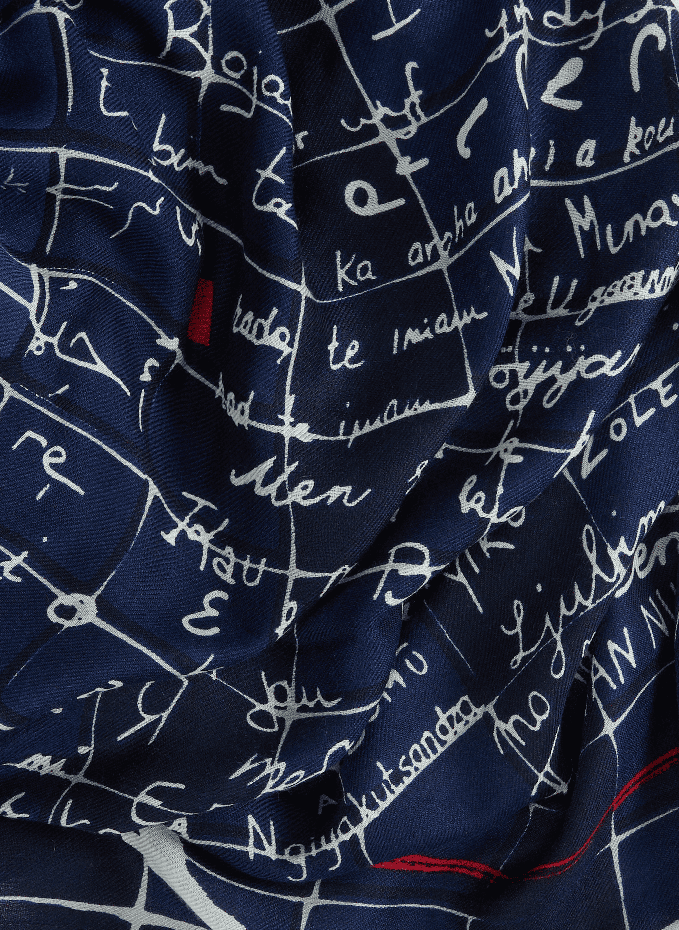 LOVE printed wool blend scarf PETRUSSE Multicolour