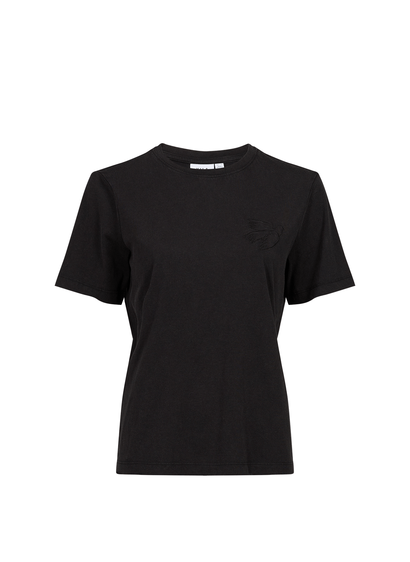Rechte katoenen T-shirt VILA Zwart