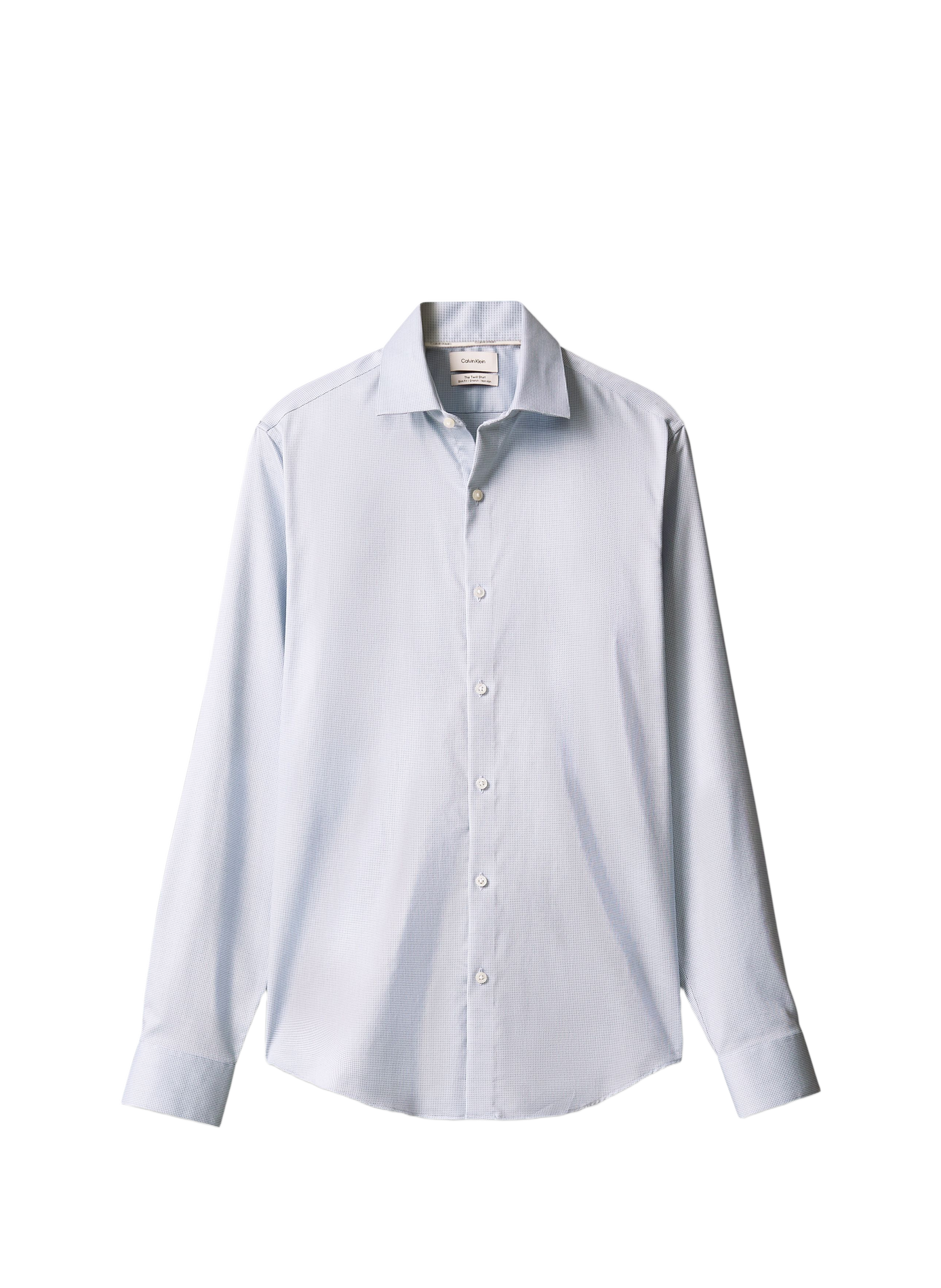 Slim cotton-blend shirt CALVIN KLEIN Blue