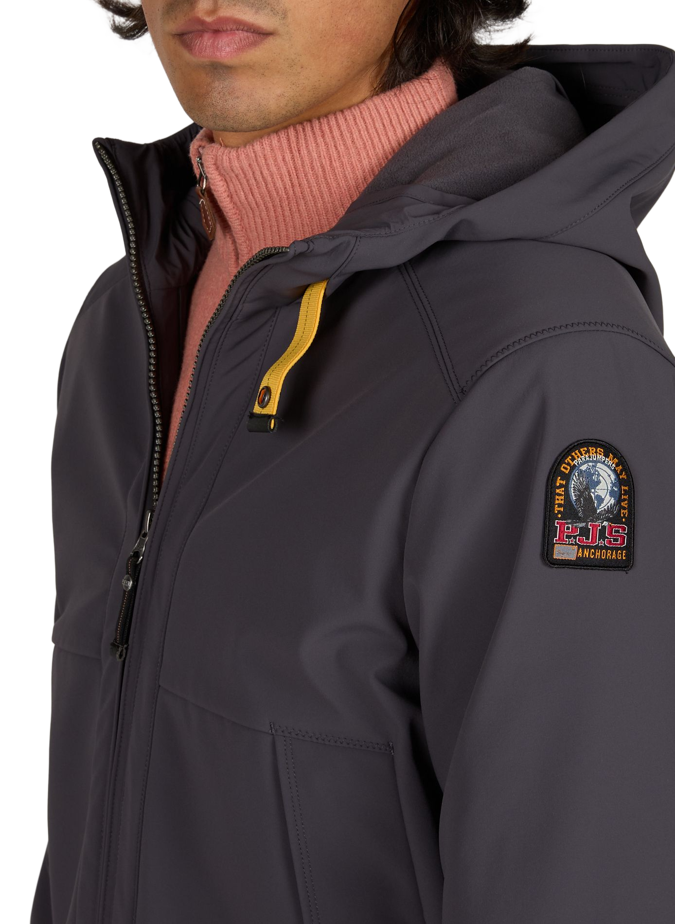 Einfarbige Abner Kapuzenjacke PARAJUMPERS Grau