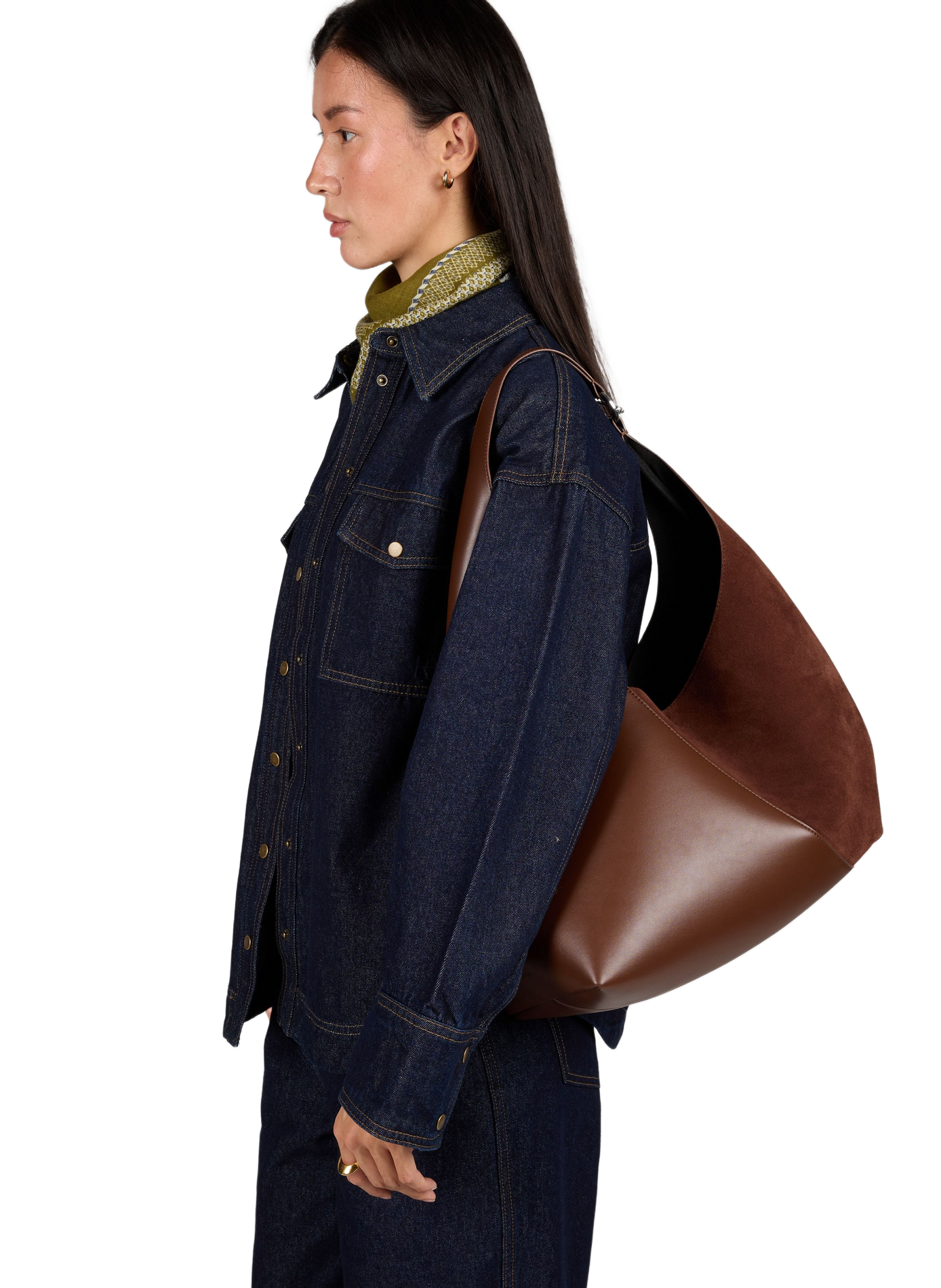 Sakaia two-tone handbag SAMSOE SAMSOE Brown