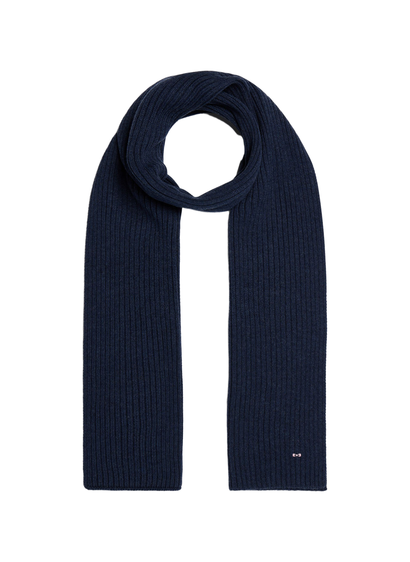 Echarpe en maille à logo en laine et coton EDEN PARK Blau