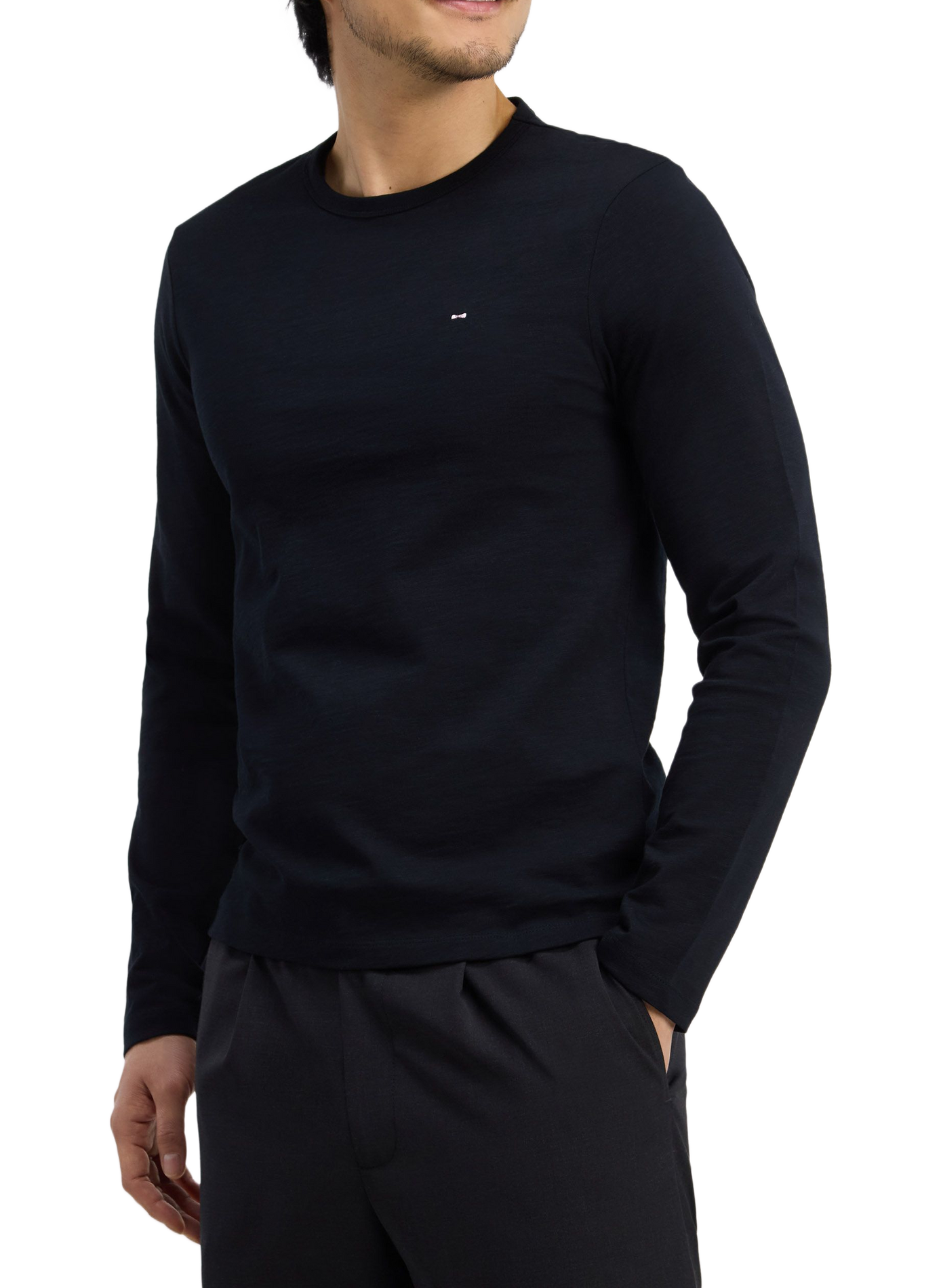 Tee-shirt col rond en coton EDEN PARK Zwart