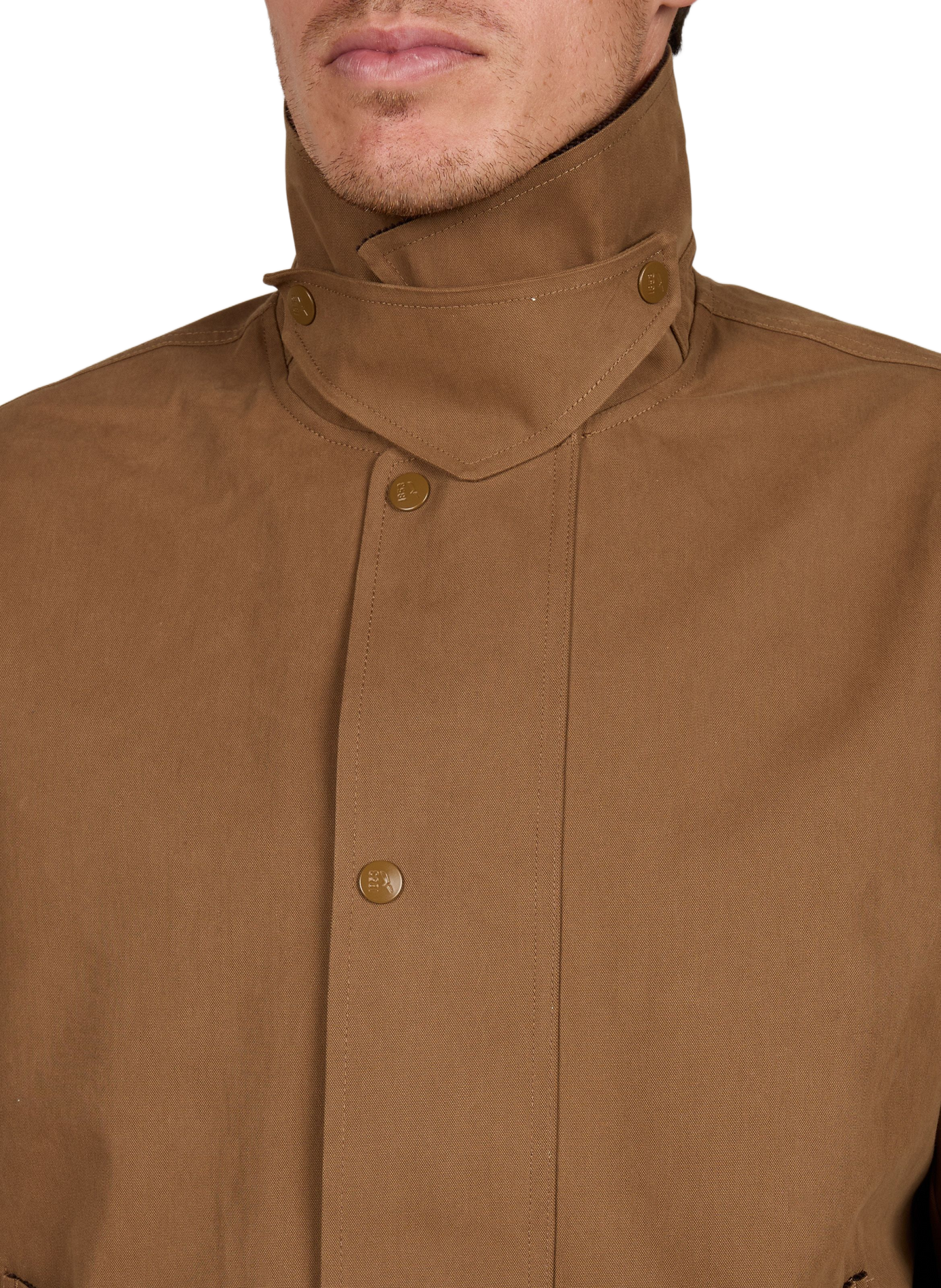 Ruime parka met klassieke kraag van katoenmix AIGLE Bruin