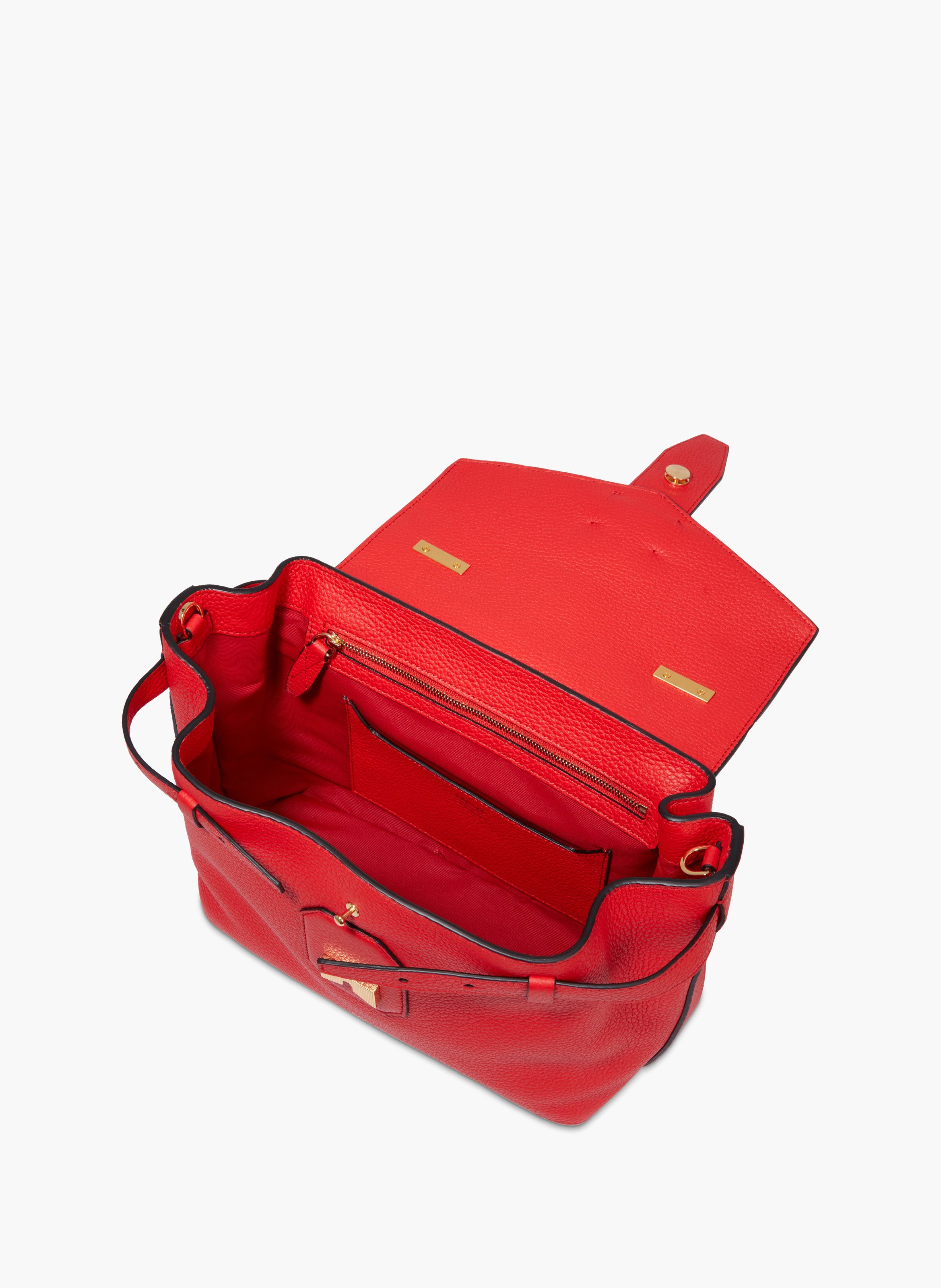 Sac à main charlie de lancel s, cuir grainé, rouge kiss LANCEL Rouge