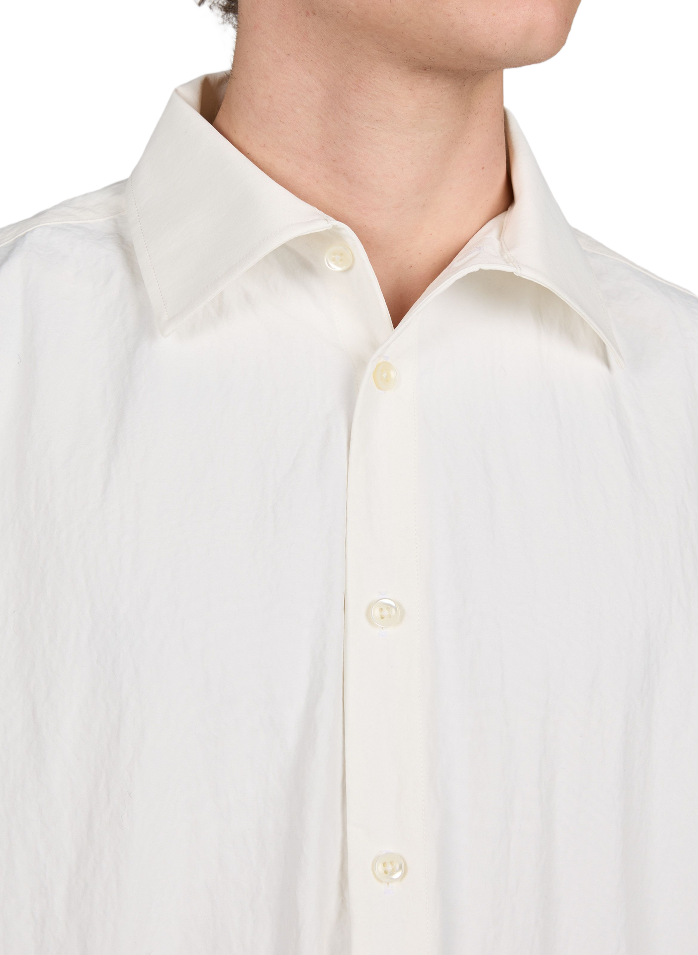 Oversized crinkled-effect shirt SEAN SUEN White