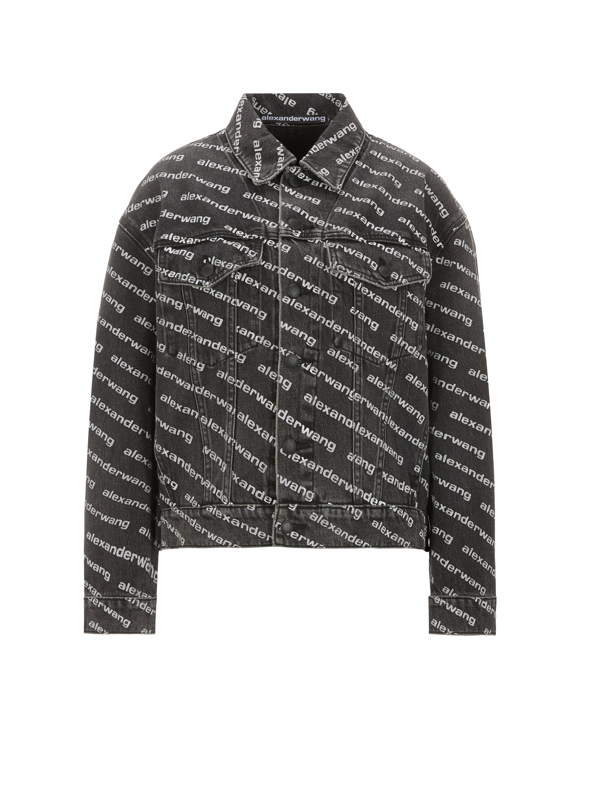 Veste en jean imprimée