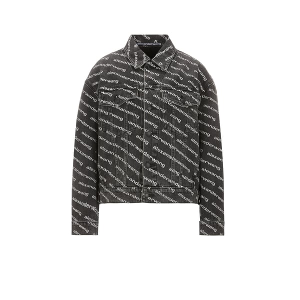 Veste en jean imprimée