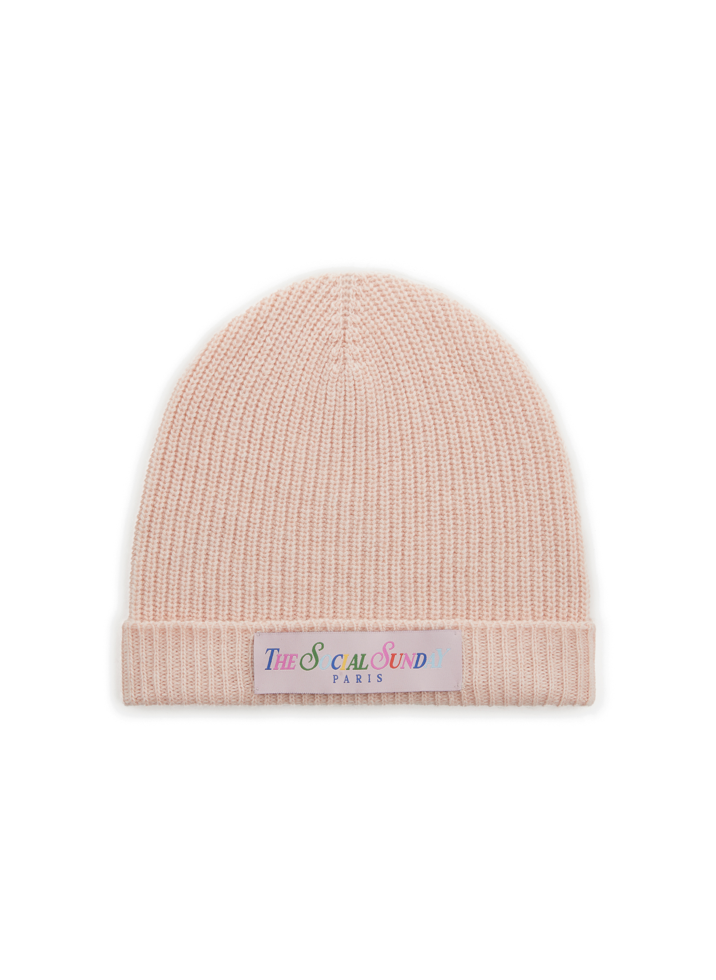 THE SOCIAL SUNDAY Wool blend knitted hat Pink
