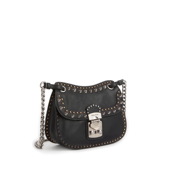 Sac bandoulière clouté en cuir