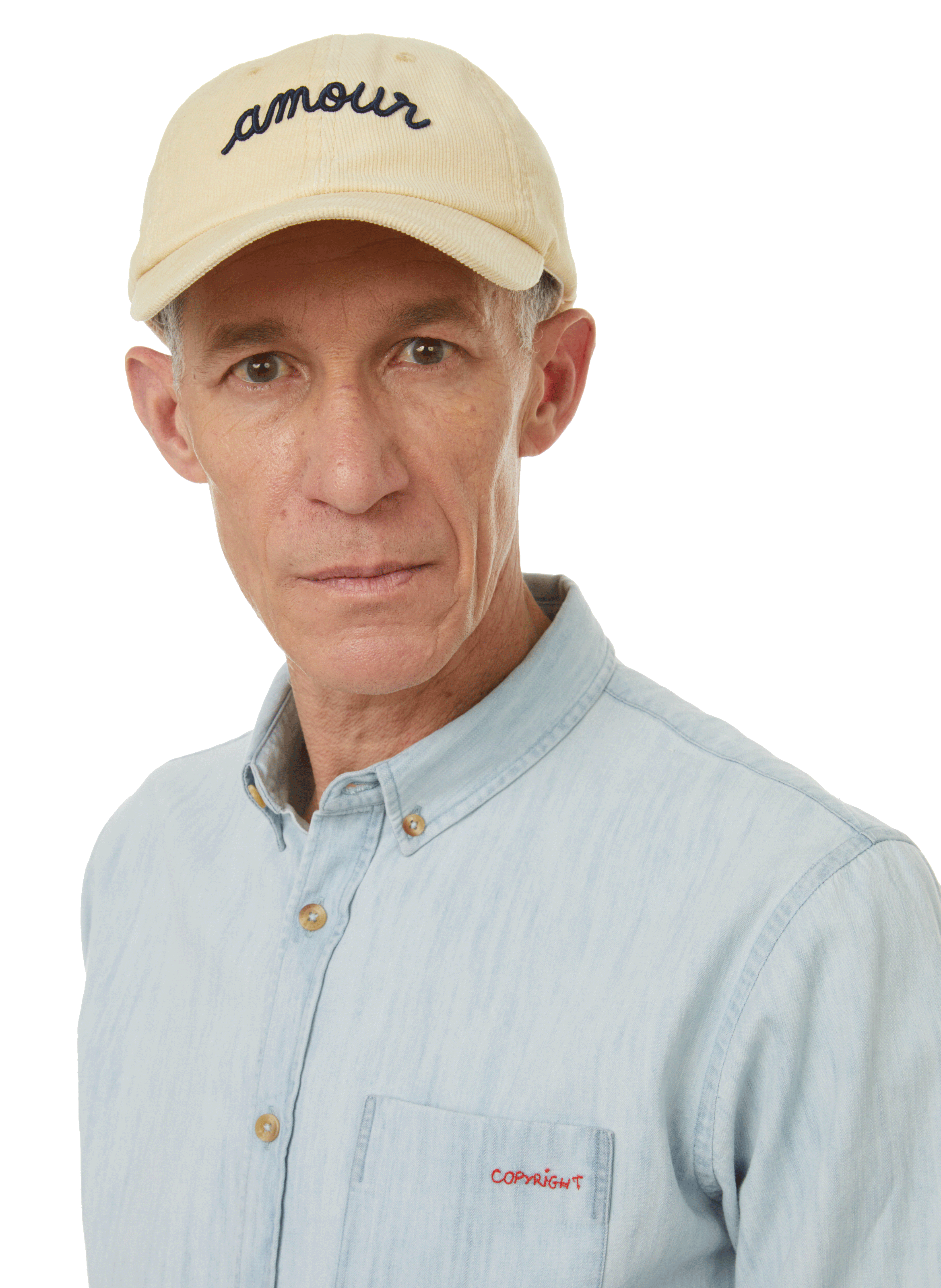 Casquette Beaumont Amour en velours côtelé MAISON LABICHE Blanc