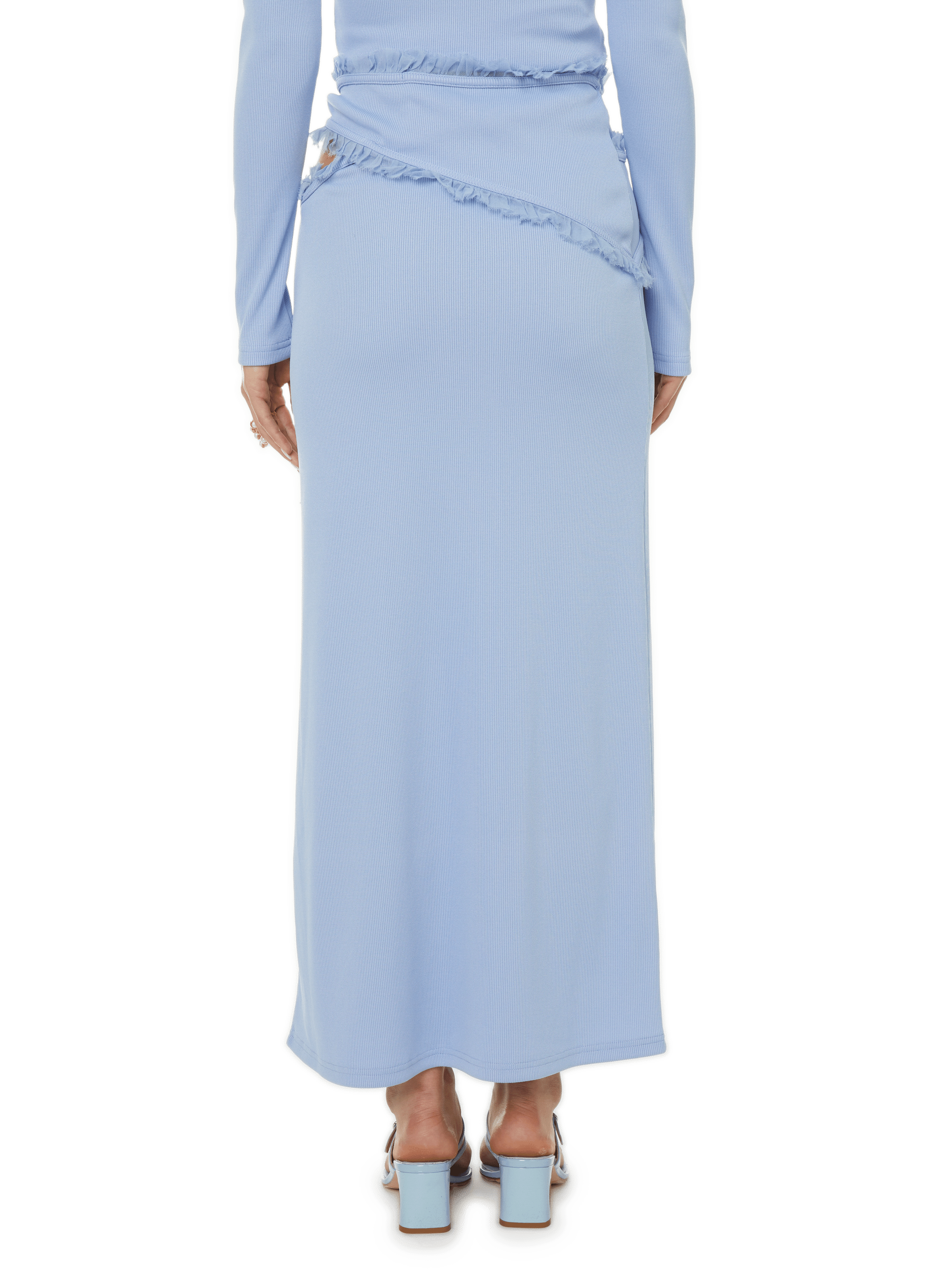 Jupe midi côtelé CHRISTOPHER ESBER Bleu