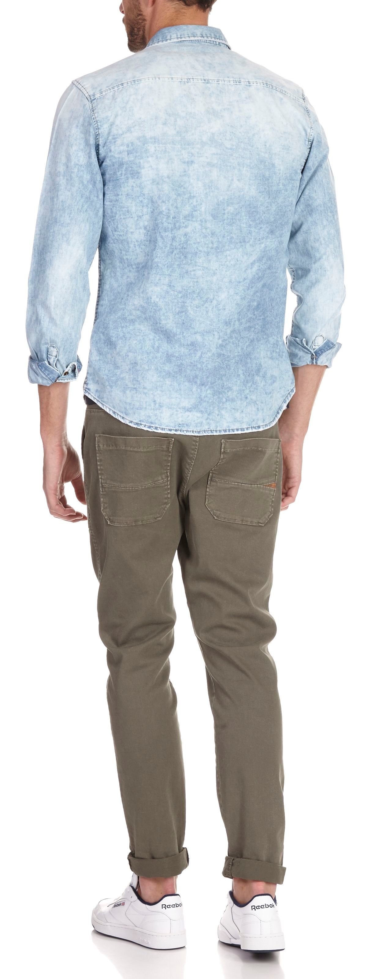 Tee-shirt col v en coton IKKS Bleu