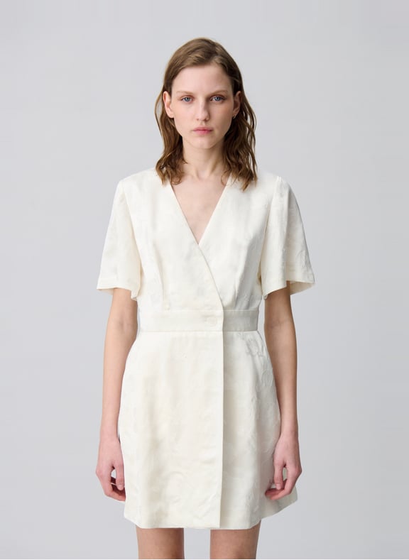 Robe courte col kimono Beige by CLAUDIE PIERLOT CLAUDIE PIERLOT Robe courte col kimono Beige
