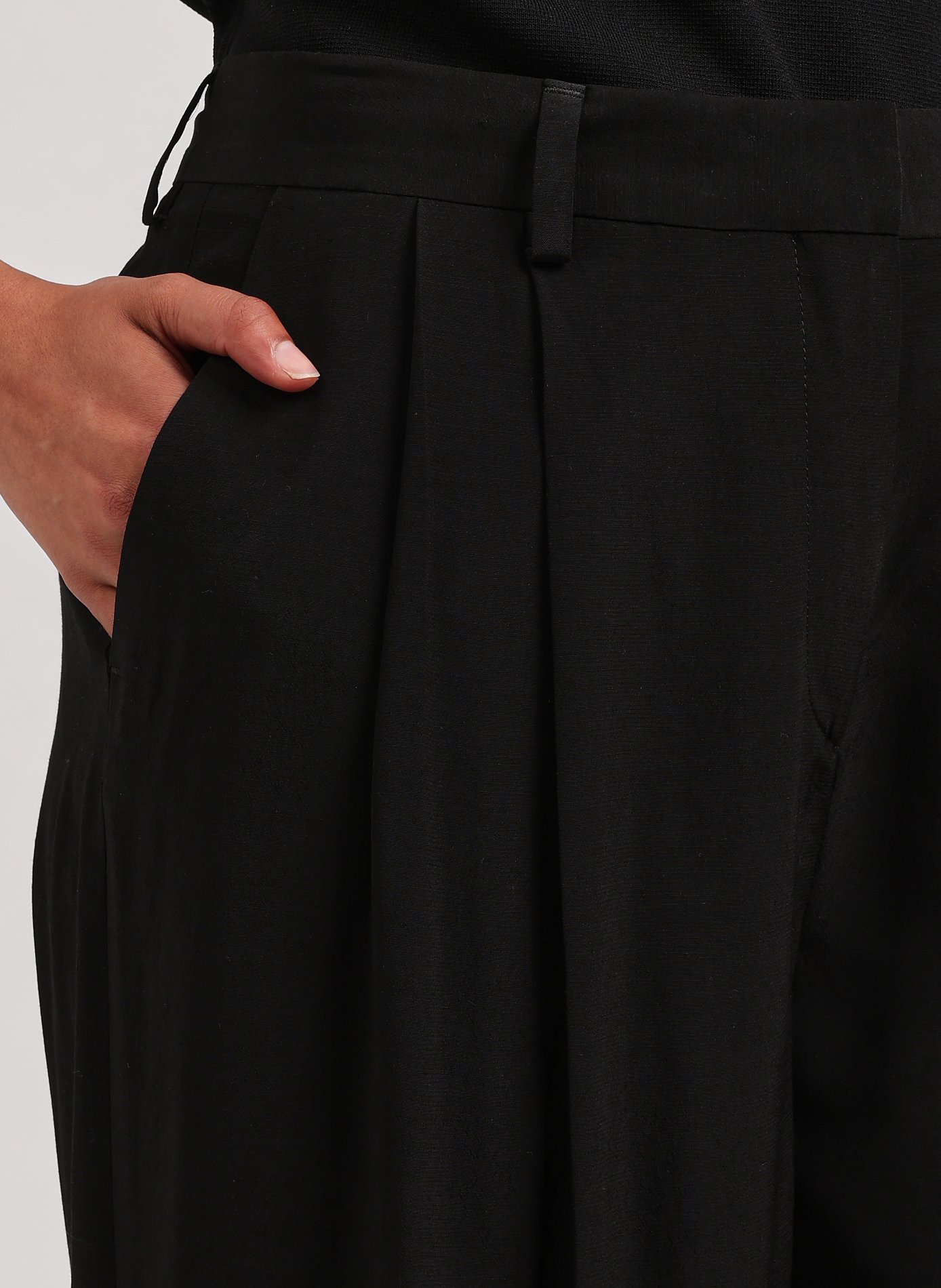 Flowing straight-leg trousers TOTEME Black