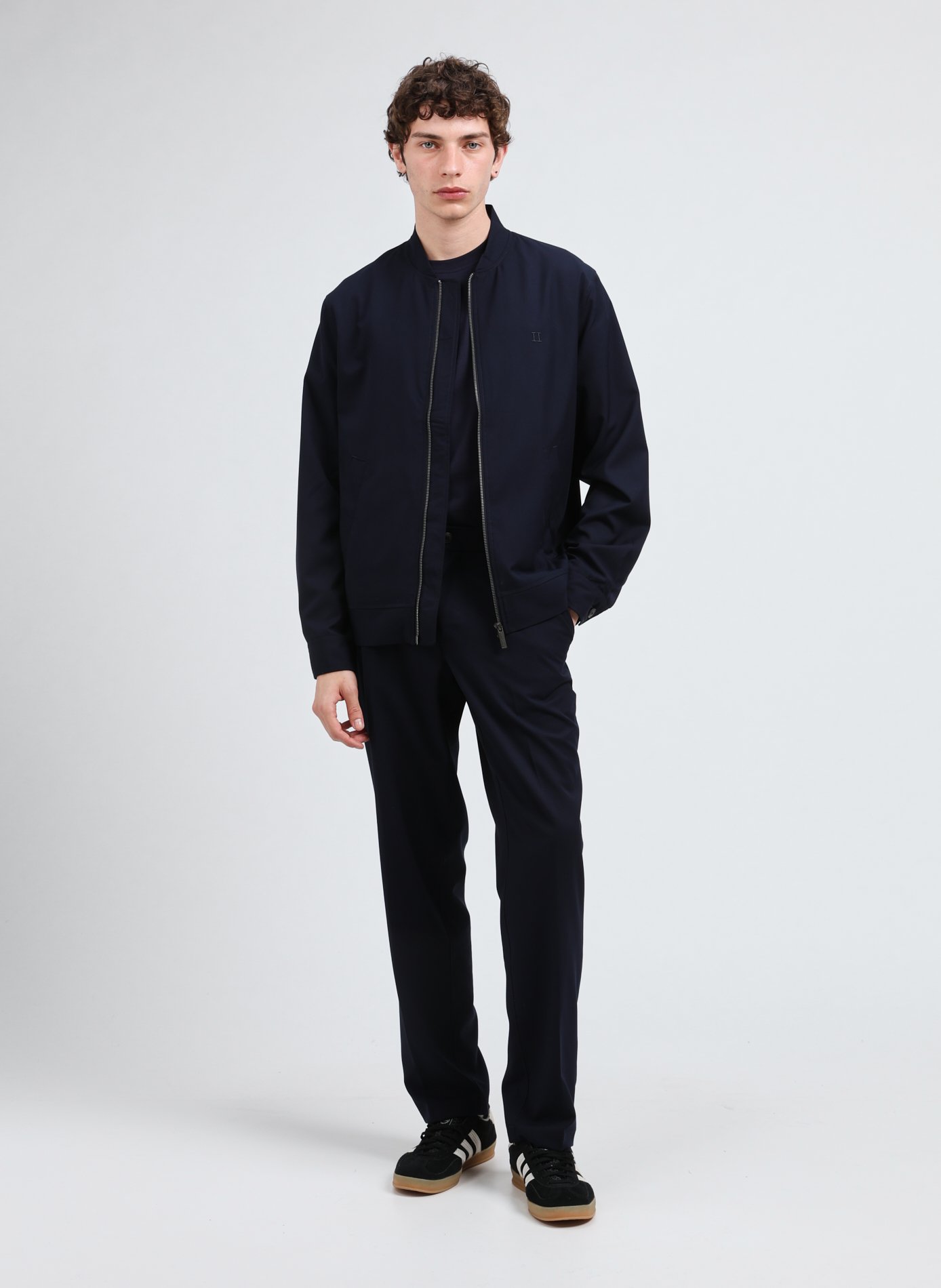 Blouson droit col baseball LES DEUX Bleu