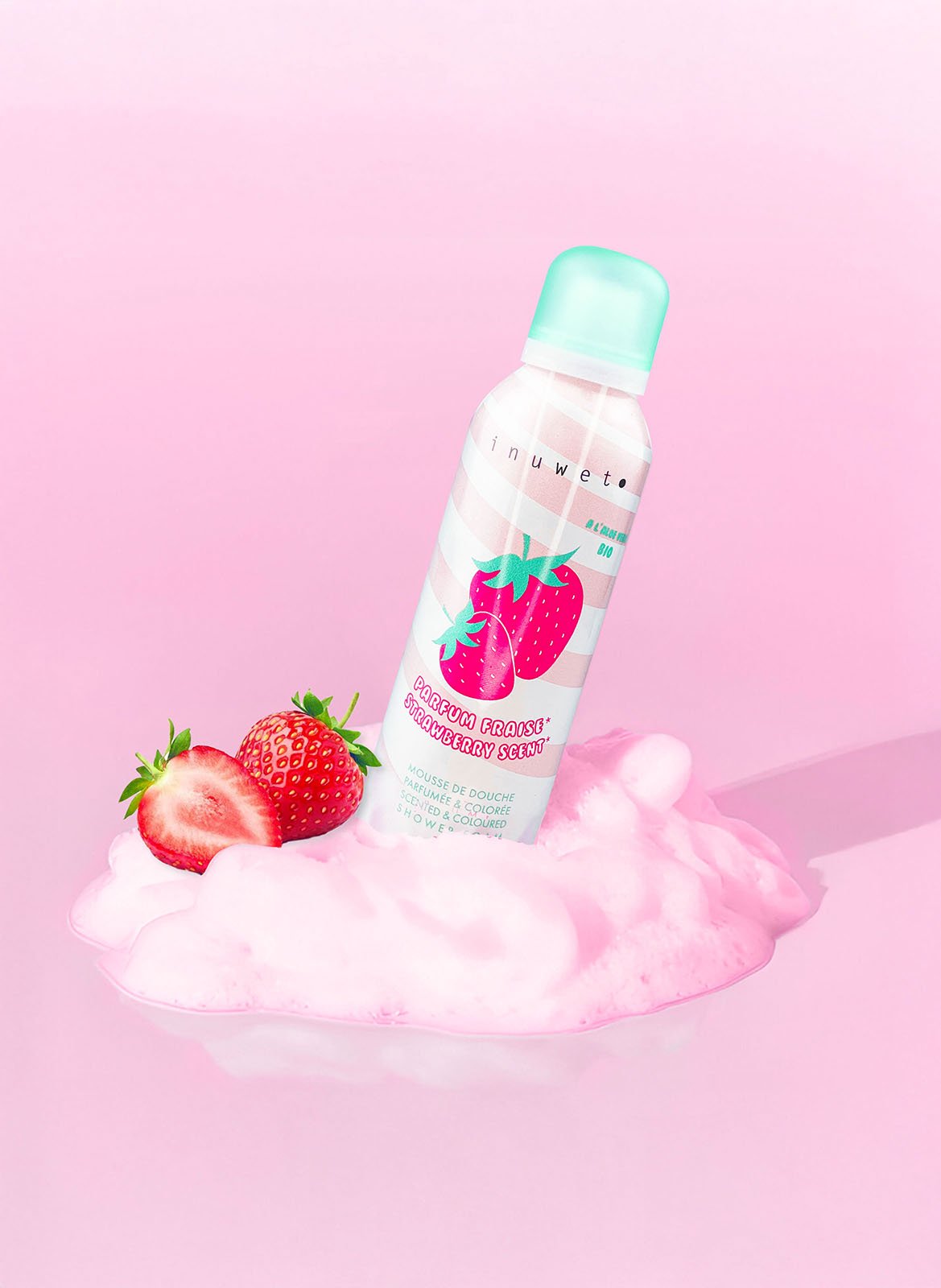Mousse de douche Fraise INUWET No color
