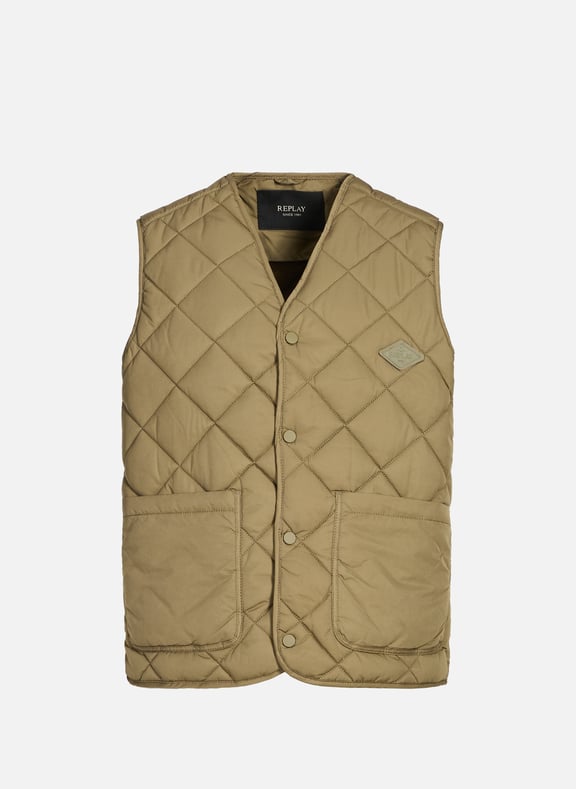 Veste sans manches matelassée Vert by REPLAY REPLAY Veste sans manches matelassée Vert